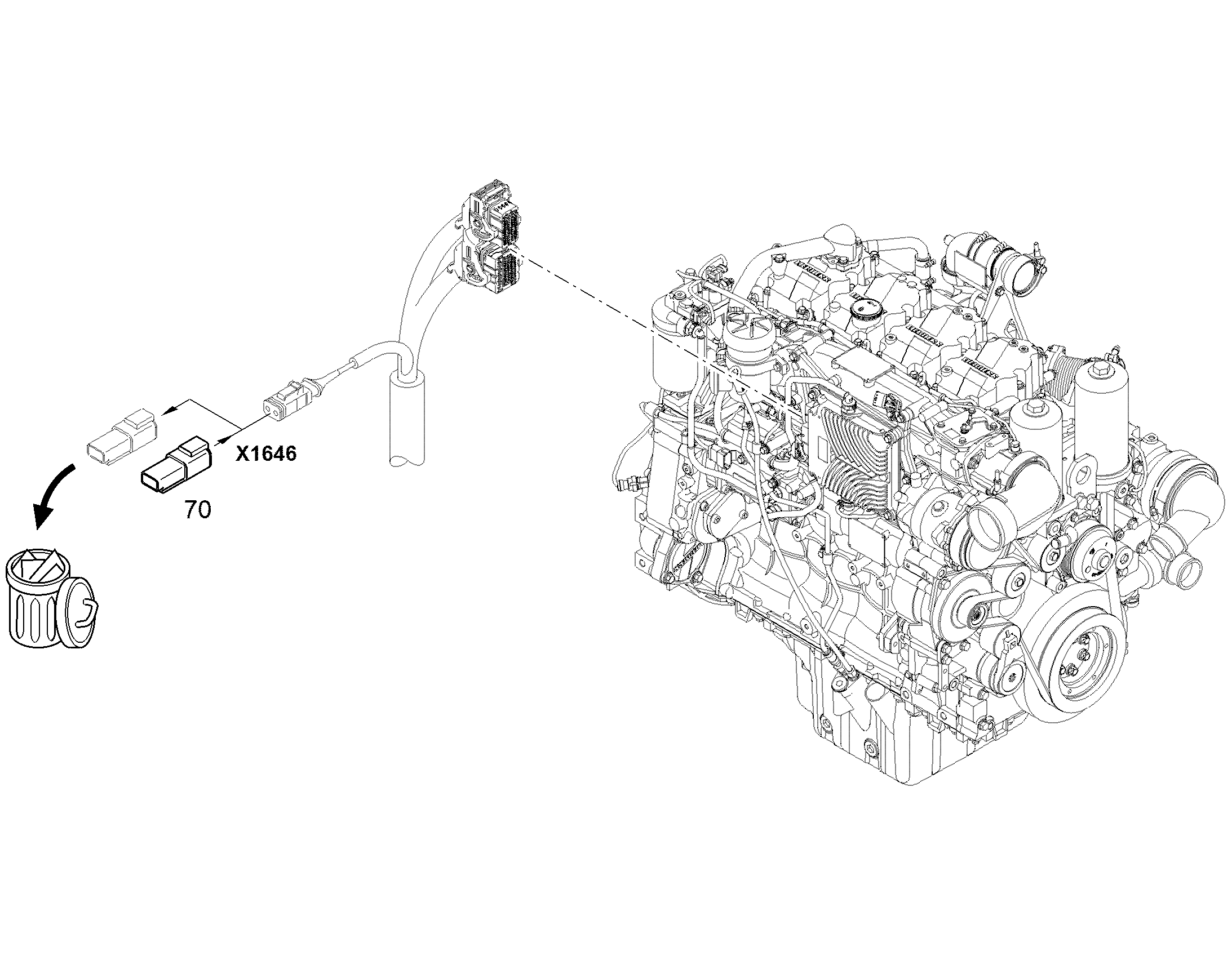 КОЛОДКА ШТЕККЕРНАЯ DT 2-POL 13A 1500V 11631894 LIEBHERR