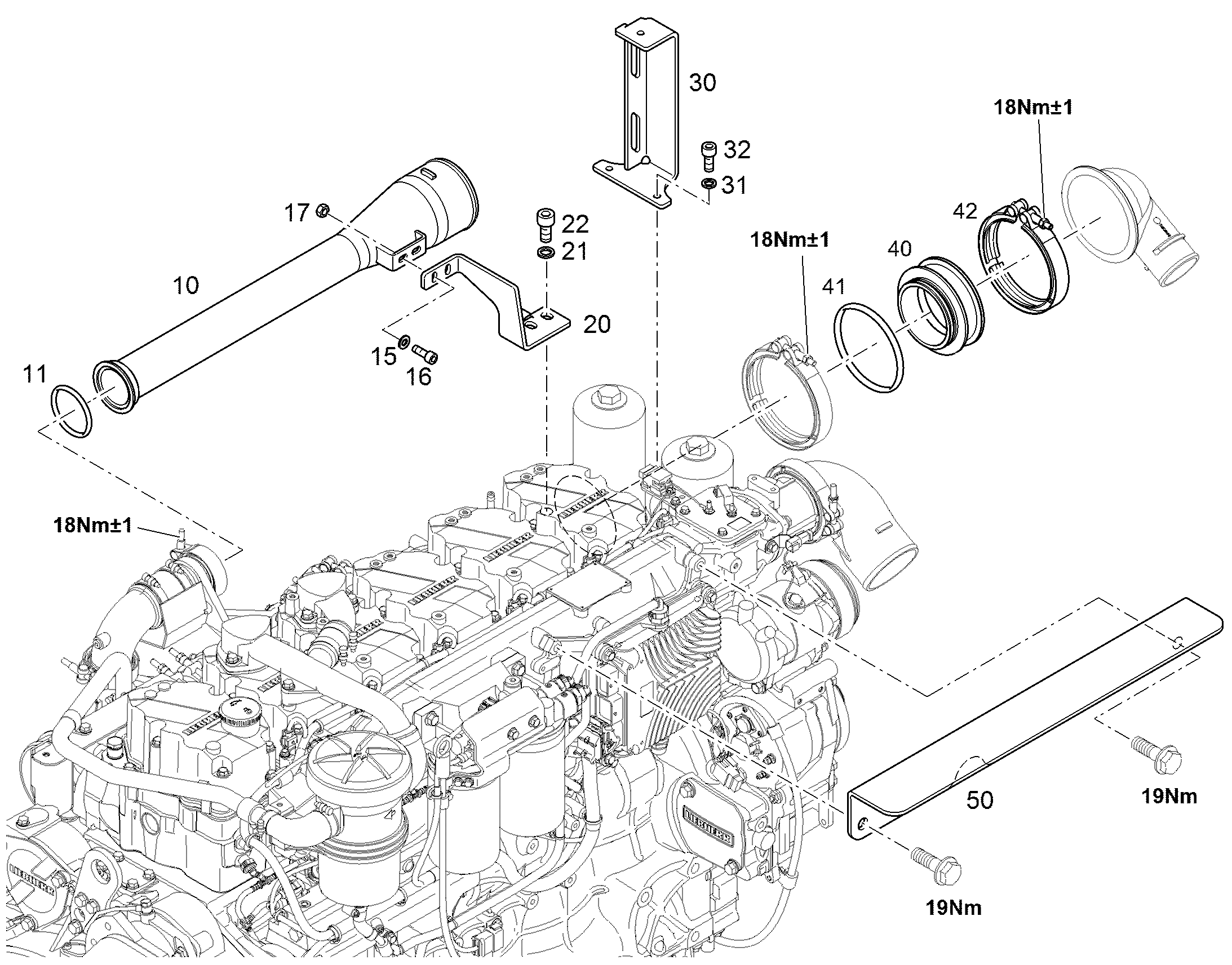 КОЖУХ 45,7X46X330 12818516 LIEBHERR