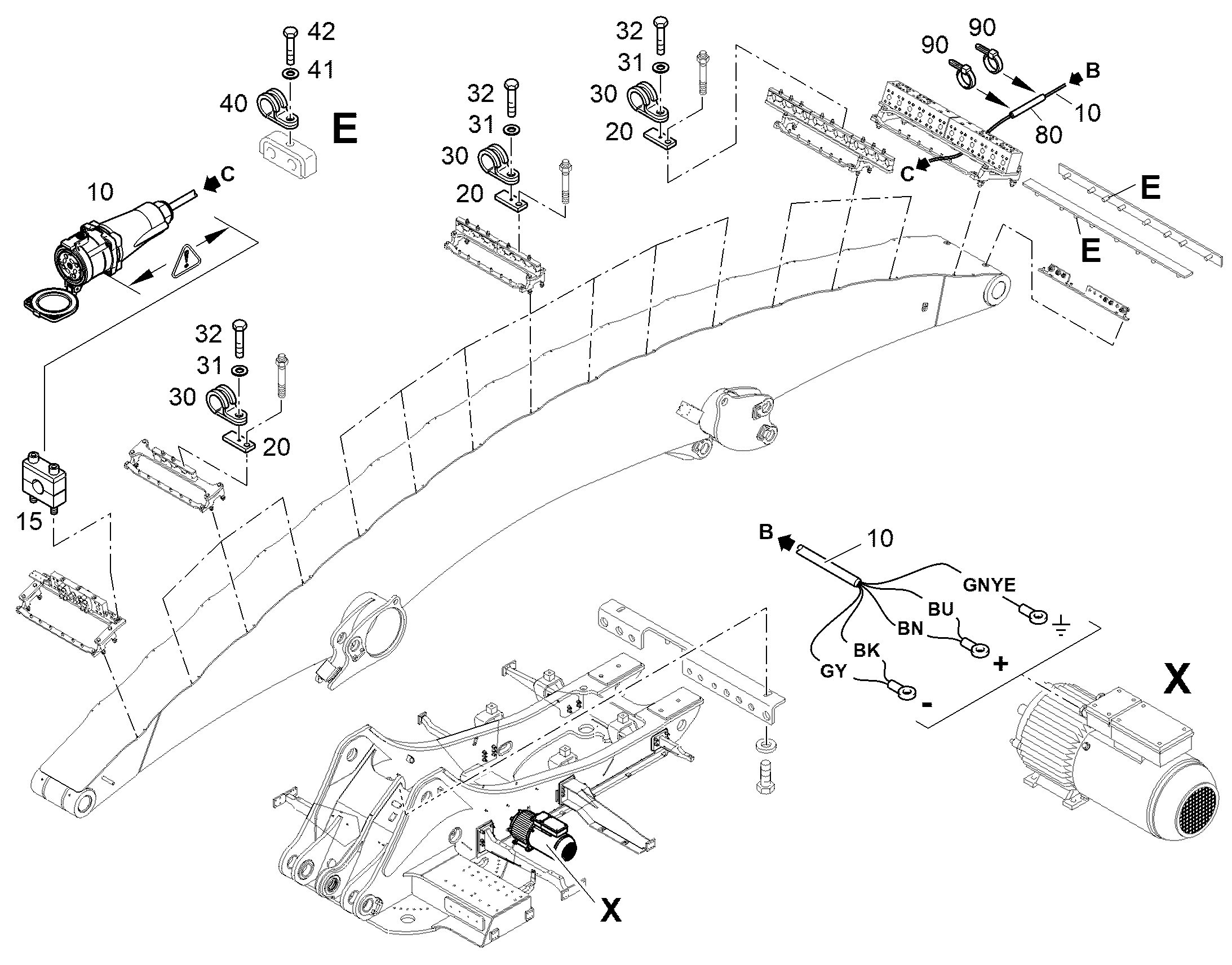 СКОБА ДЛЯ КРЕПЛЕНИЯ ШЛАНГА S 2 G 28 94046870 LIEBHERR