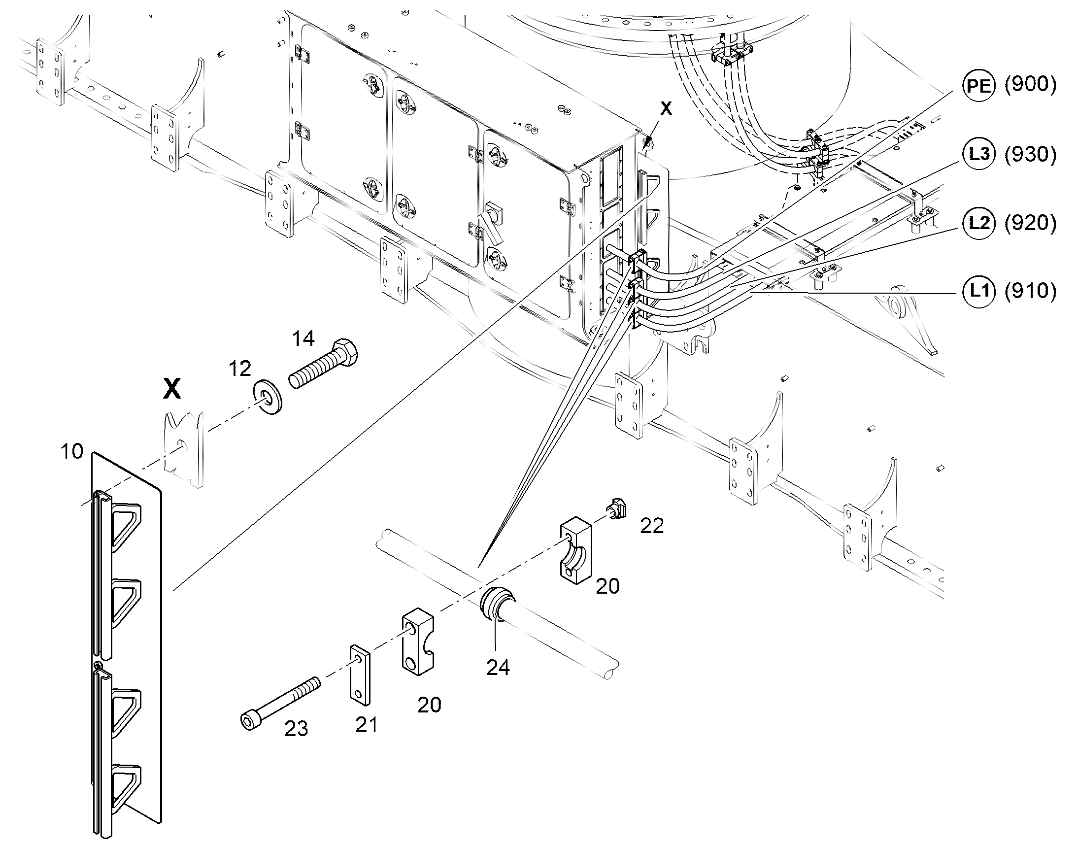 УДЕРЖИВАЮЩАЯ КОНСОЛЬ 12862564 LIEBHERR