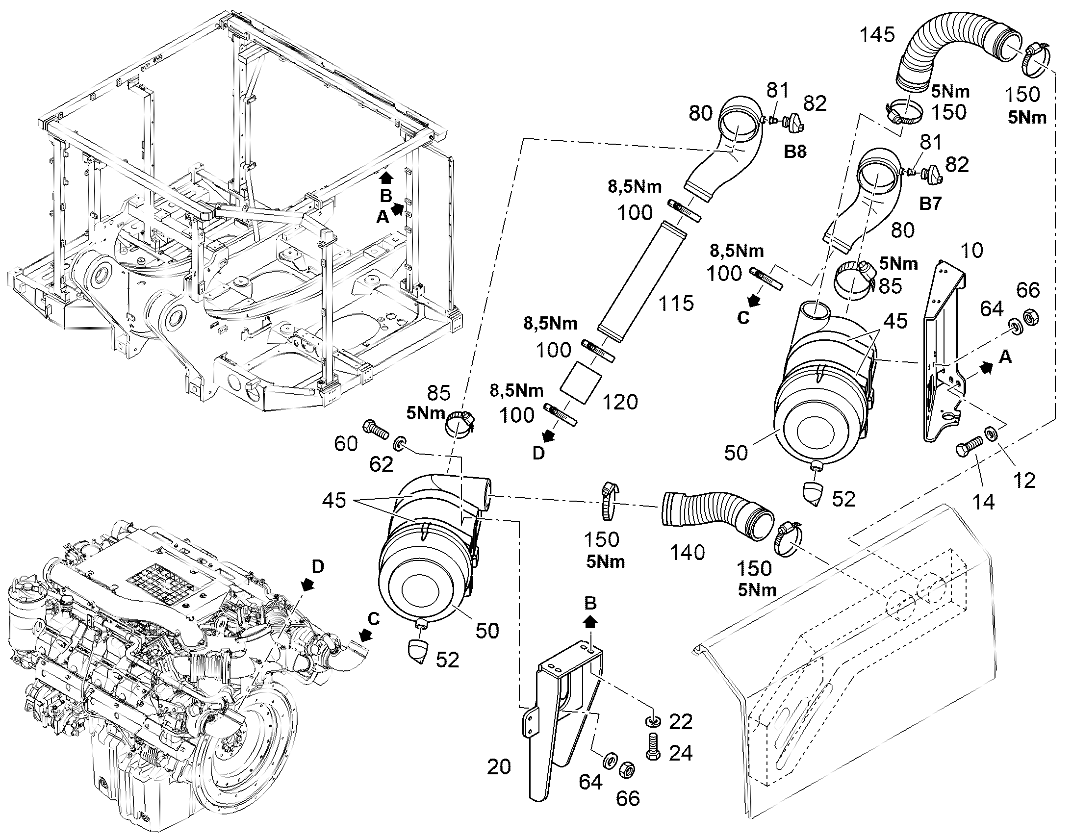 ВОЗДУХОВОД 12869675 LIEBHERR