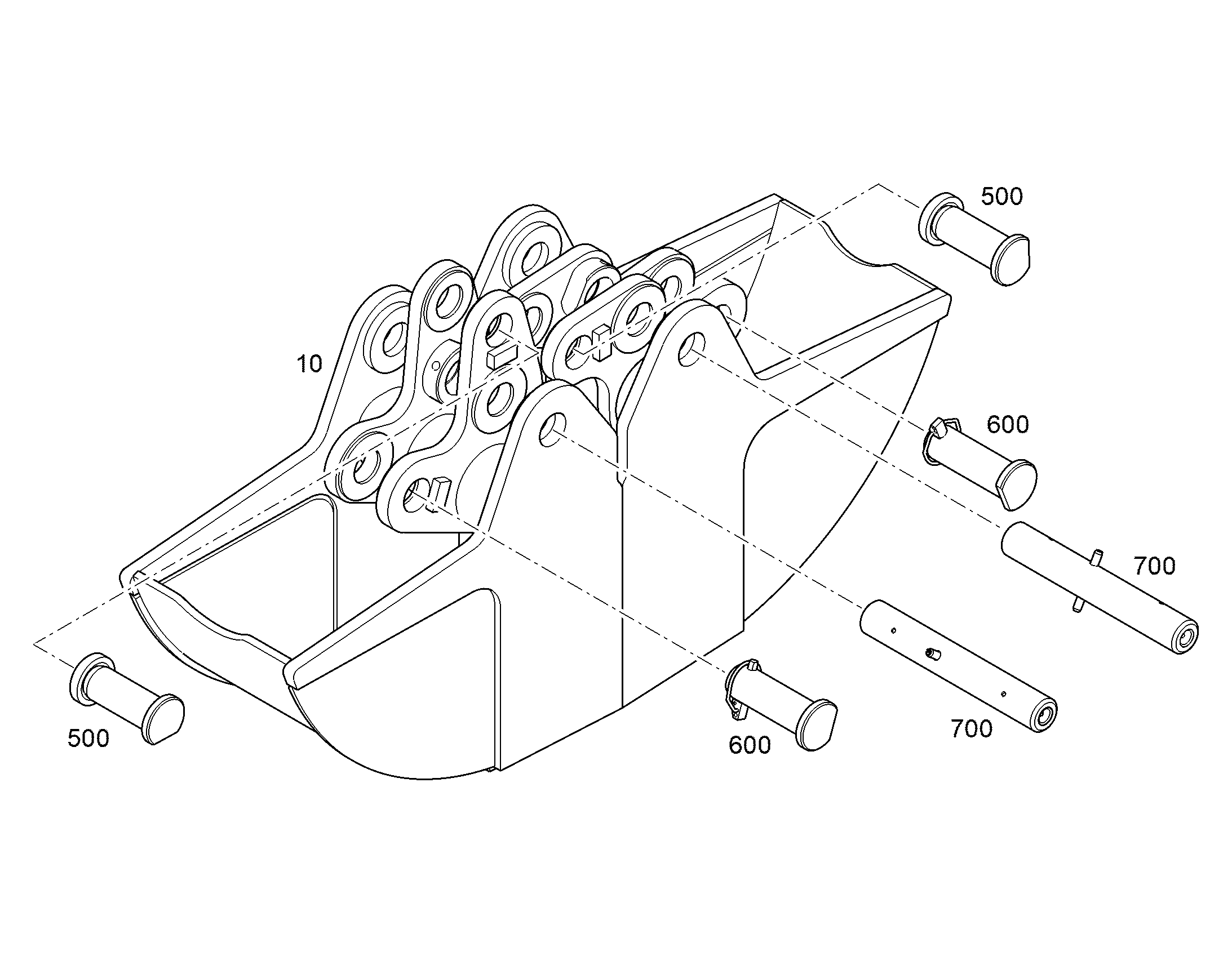 ПАРА ЧАШЕК 300mm 0,08m³ 12869640 LIEBHERR