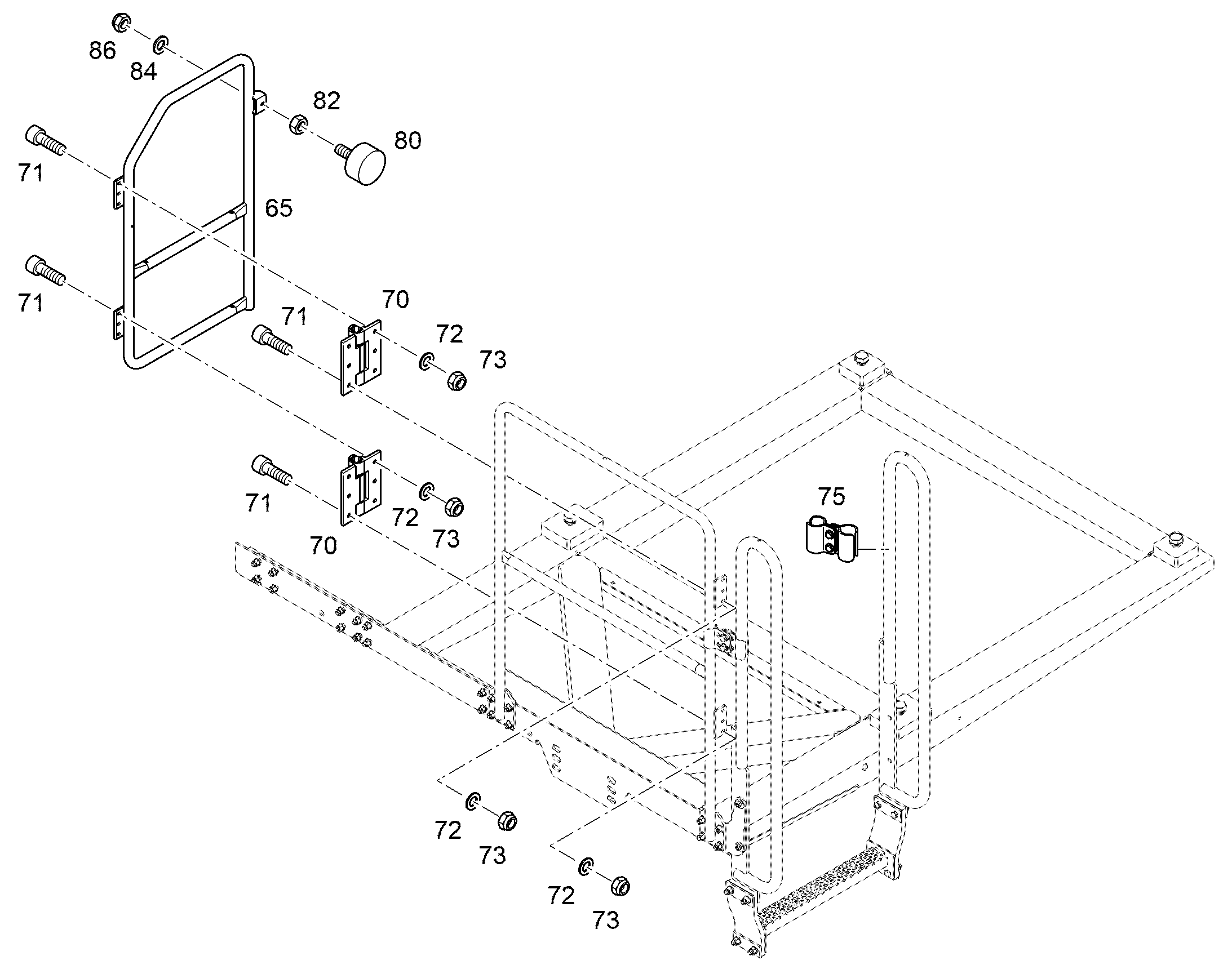 СКОБА КРЕПЛЕНИЯ 33X70 12486081 LIEBHERR