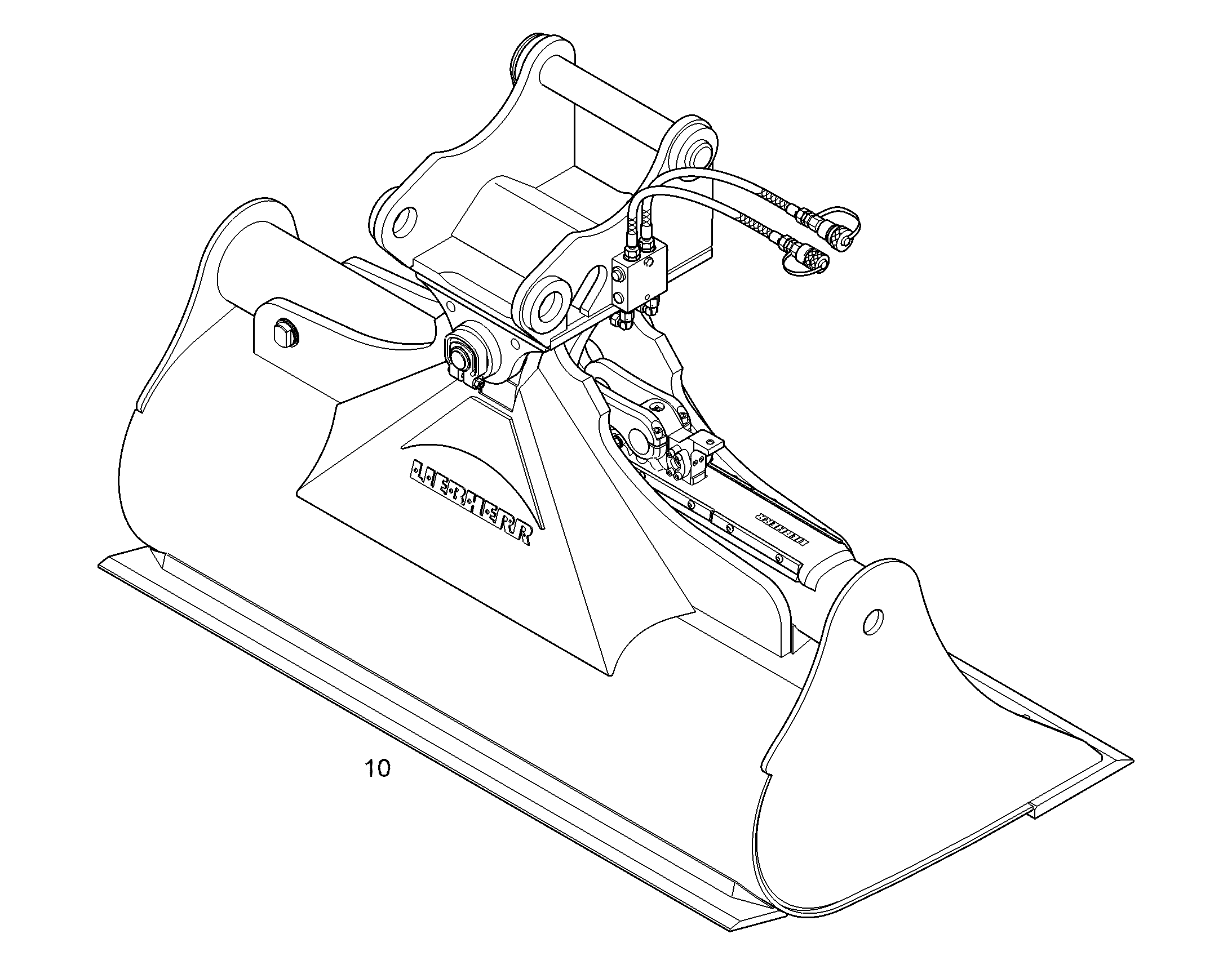 КОВШ КАНАВООЧИСТИТЕЛЯ 1600mm 0,8m³ 12872828 LIEBHERR