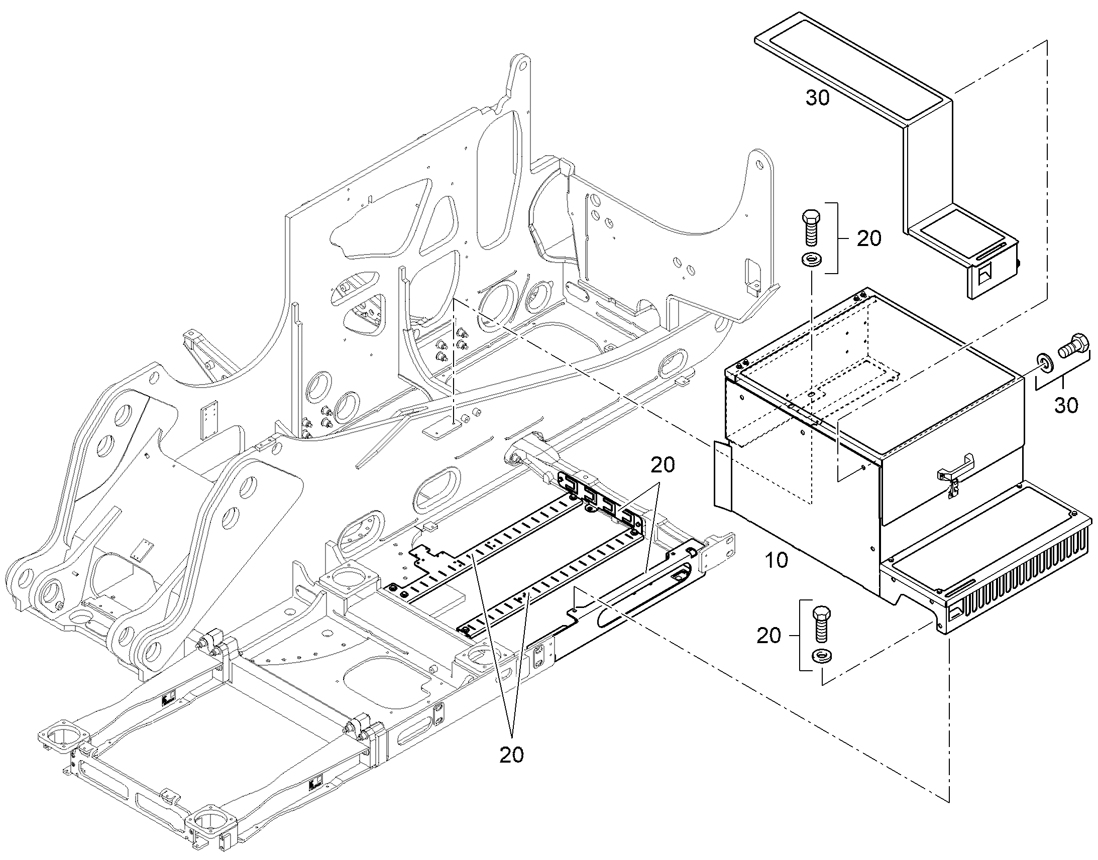 ЯЩИК АККУМУЛЯТОРНЫЙ 12862372 LIEBHERR