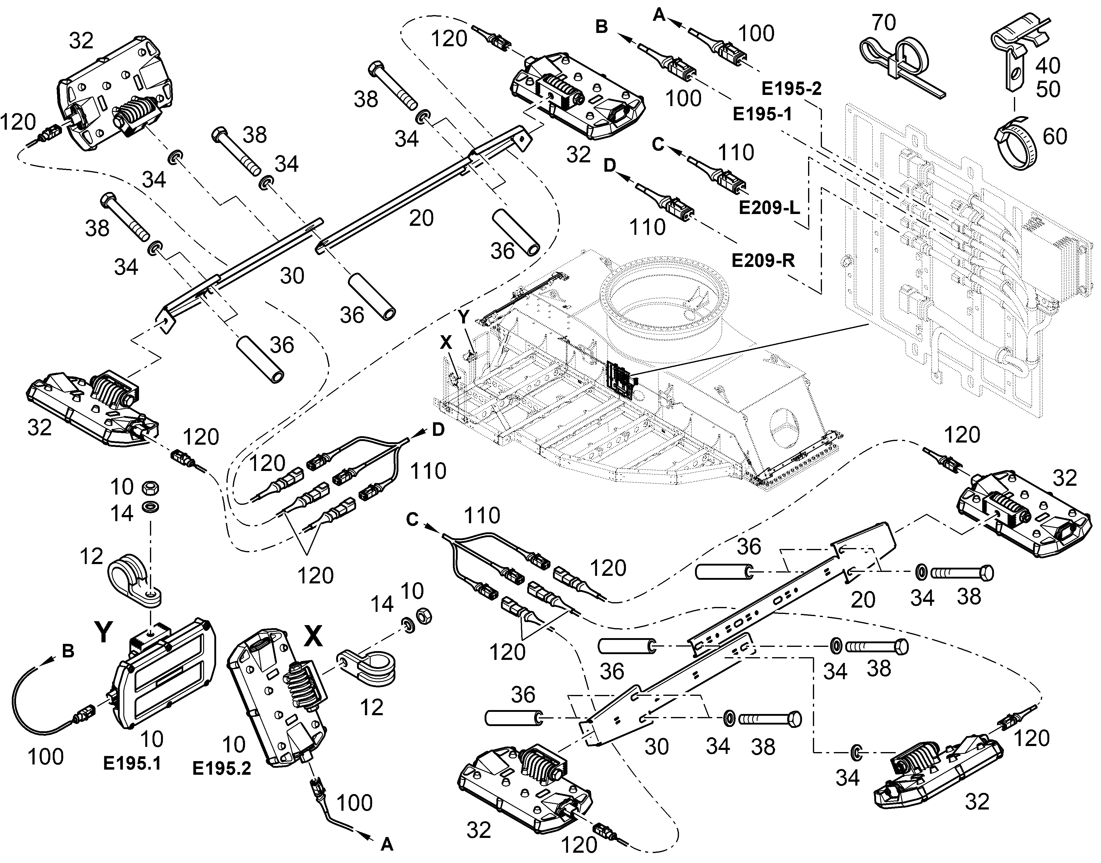 УДЕРЖИВАЮЩАЯ КОНСОЛЬ 12882367 LIEBHERR