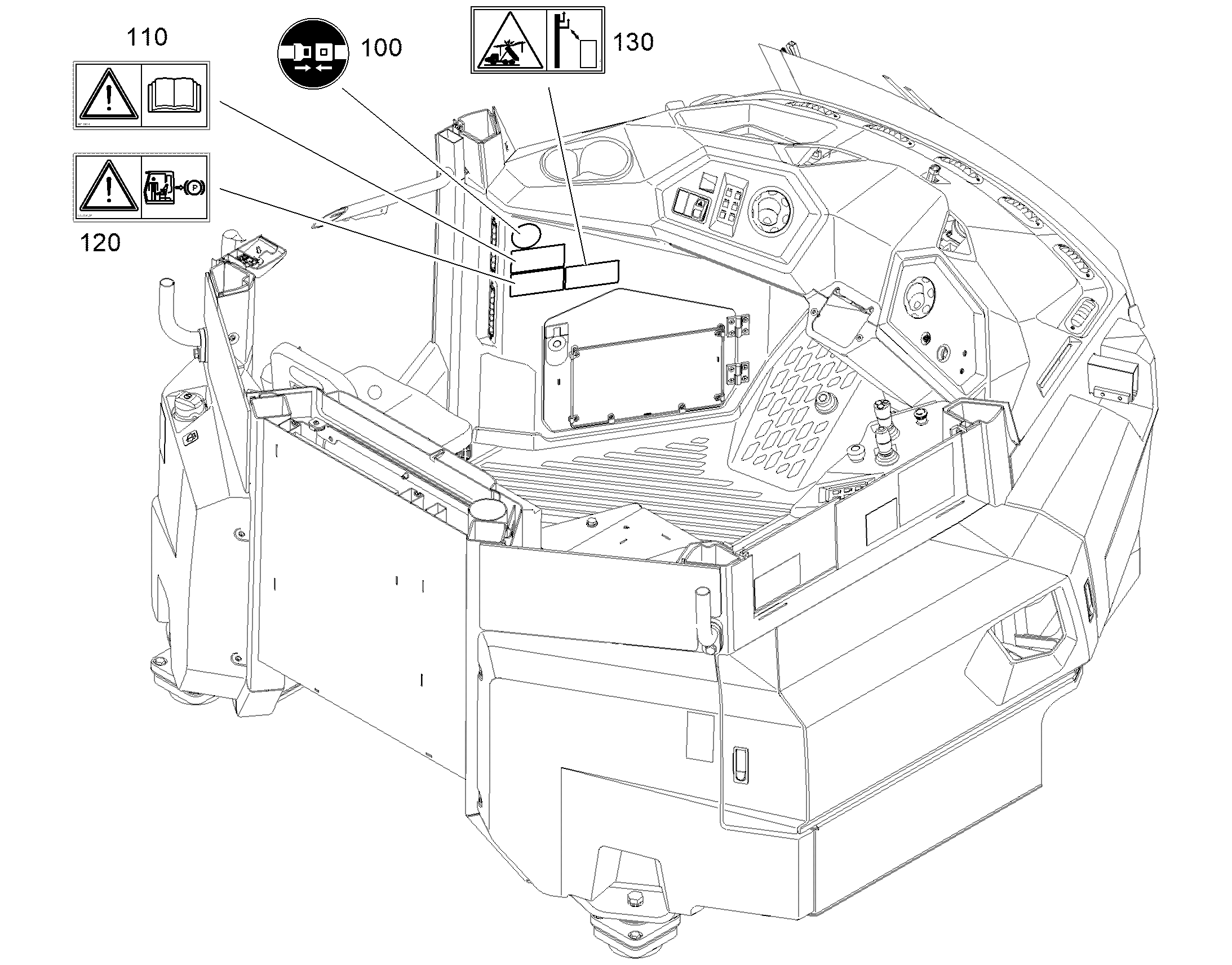ТАБЛИЧКА НАПРЯЖЕНИЯ 120mmX60mm 12929126 LIEBHERR