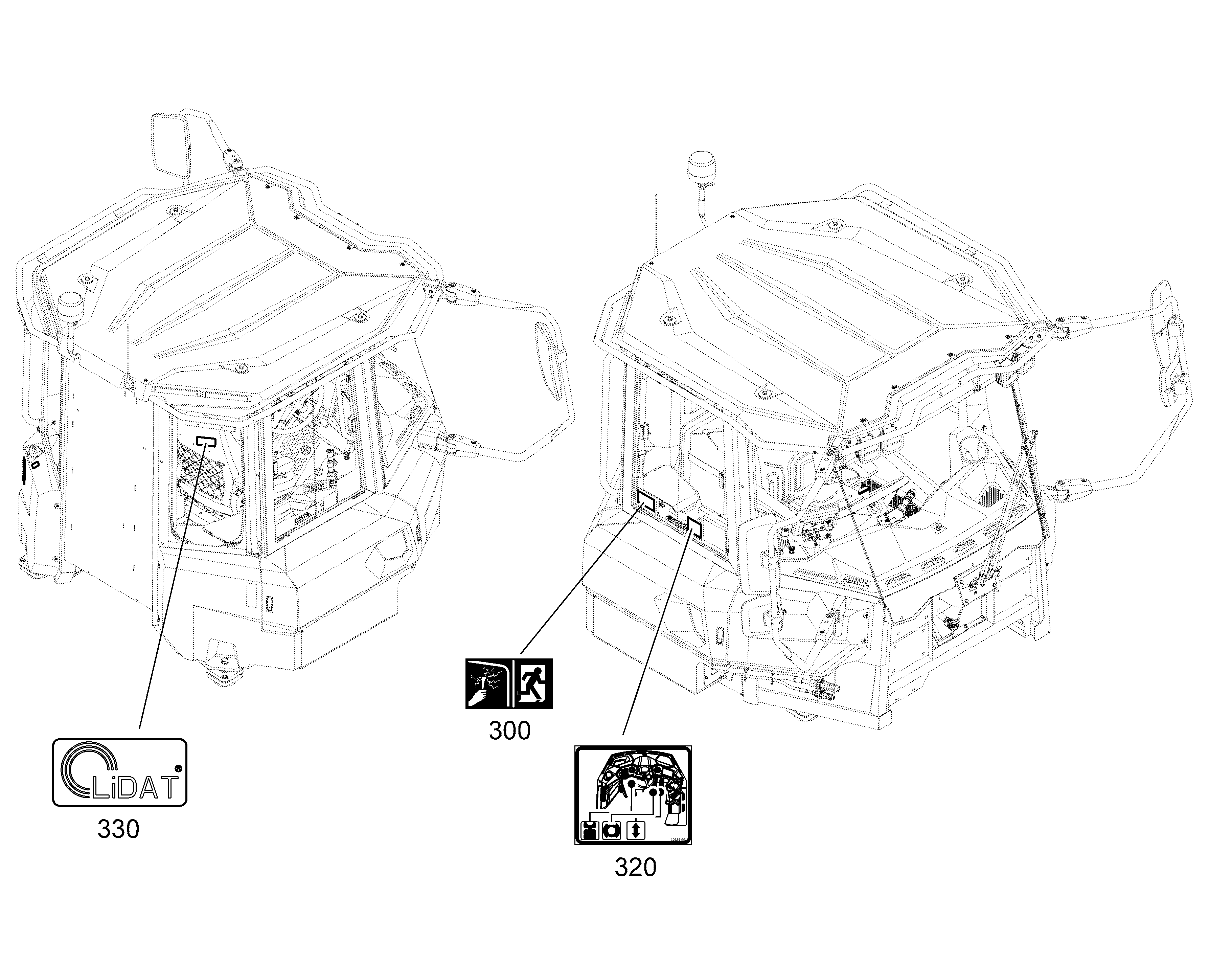ТАБЛИЧКА СИМВОЛОВ ОБСЛУЖИВАНИЯ 130mmX110mm 12929168 LIEBHERR