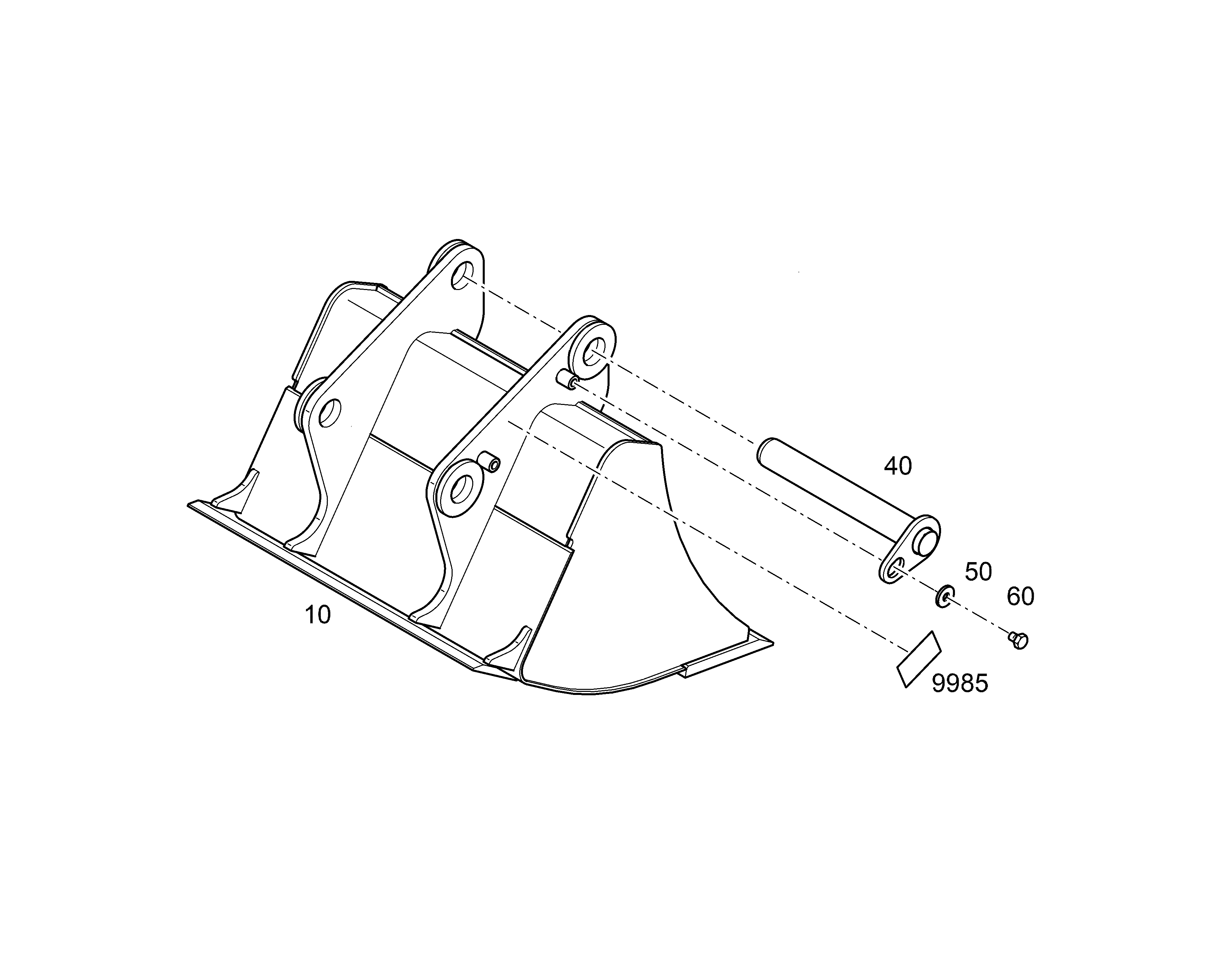 КОВШ КАНАВООЧИСТИТЕЛЯ 800mm 0,24m³ 12879386 LIEBHERR