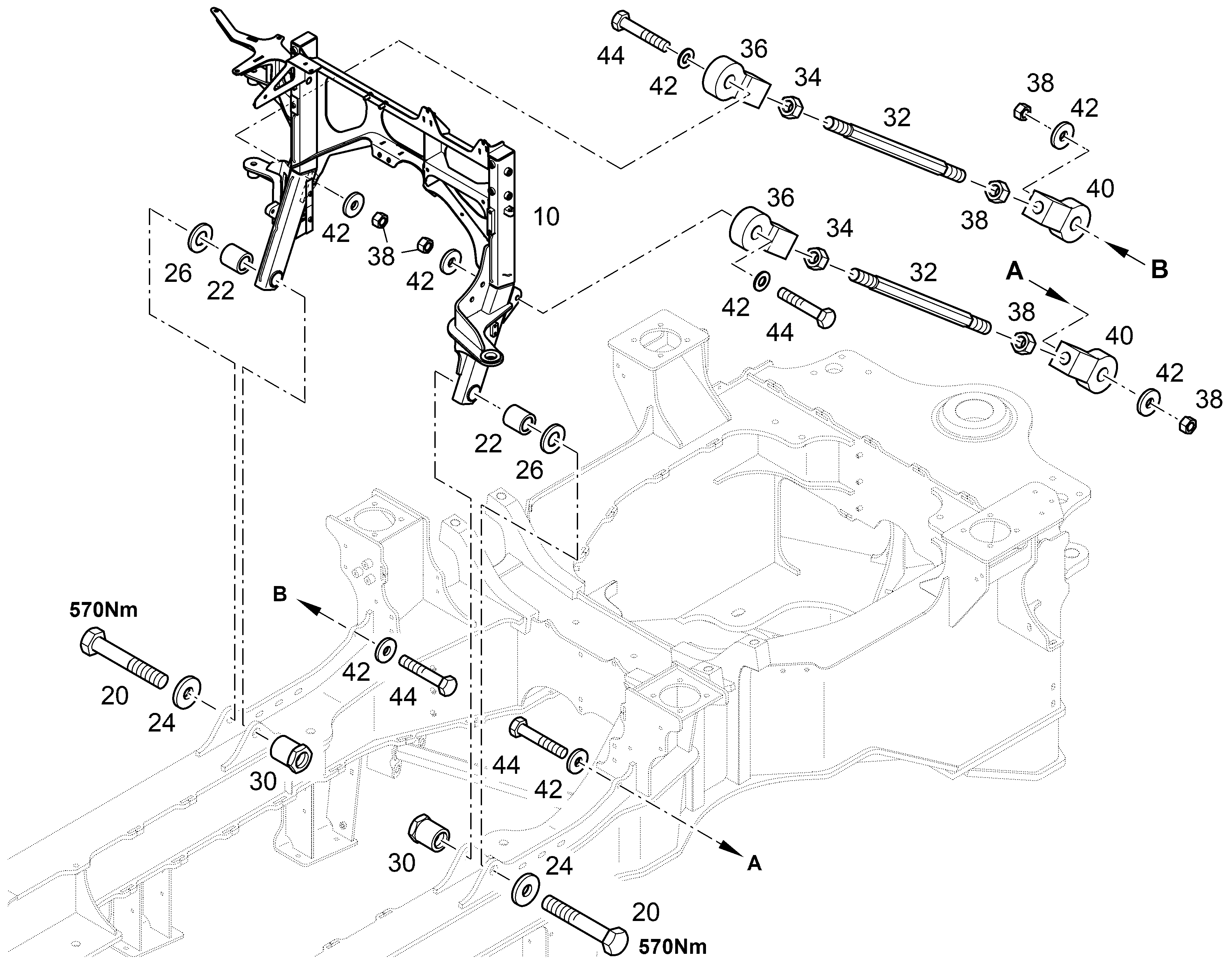 СТЕРЖЕНЬ РЕЗЬБОВОЙ M16X310X45 42CrMo4+QT RH und L 12954448 LIEBHERR