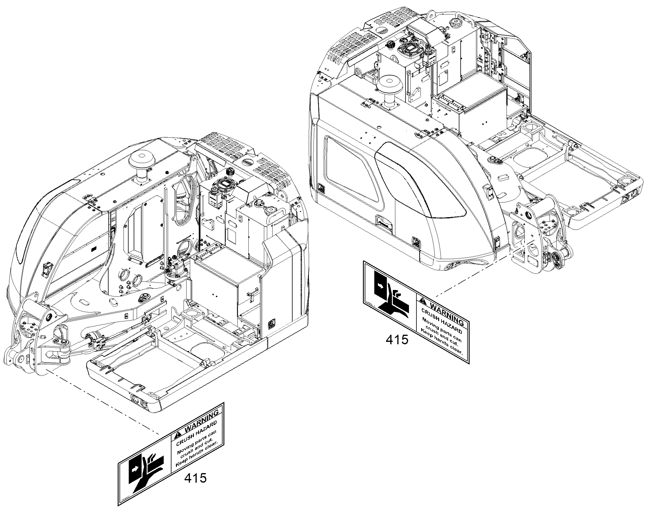 ЗНАК ПРЕДУПРЕЖДАЮЩИЙ QUETSCHGEFAHR 150mmX60mm 12896913 LIEBHERR