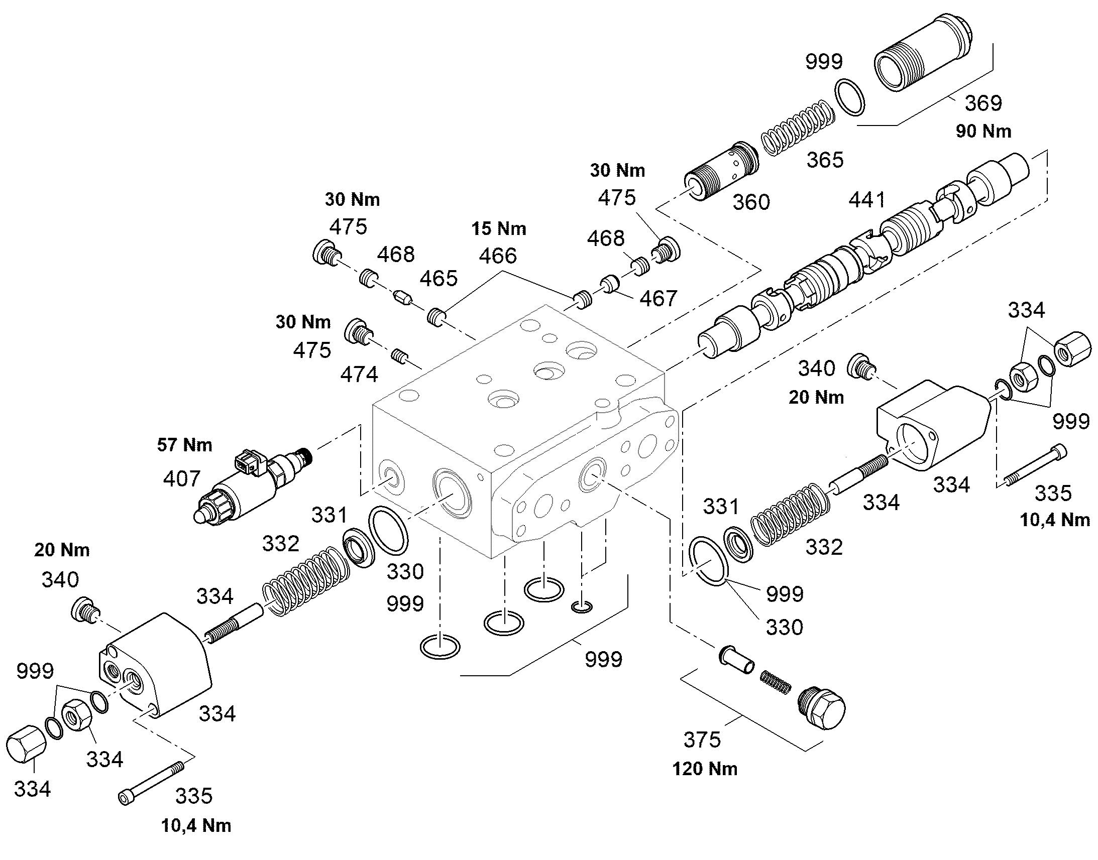 КЛАПАН ОГРАНИЧЕНИЯ ДАВЛЕНИЯ 12267044 LIEBHERR