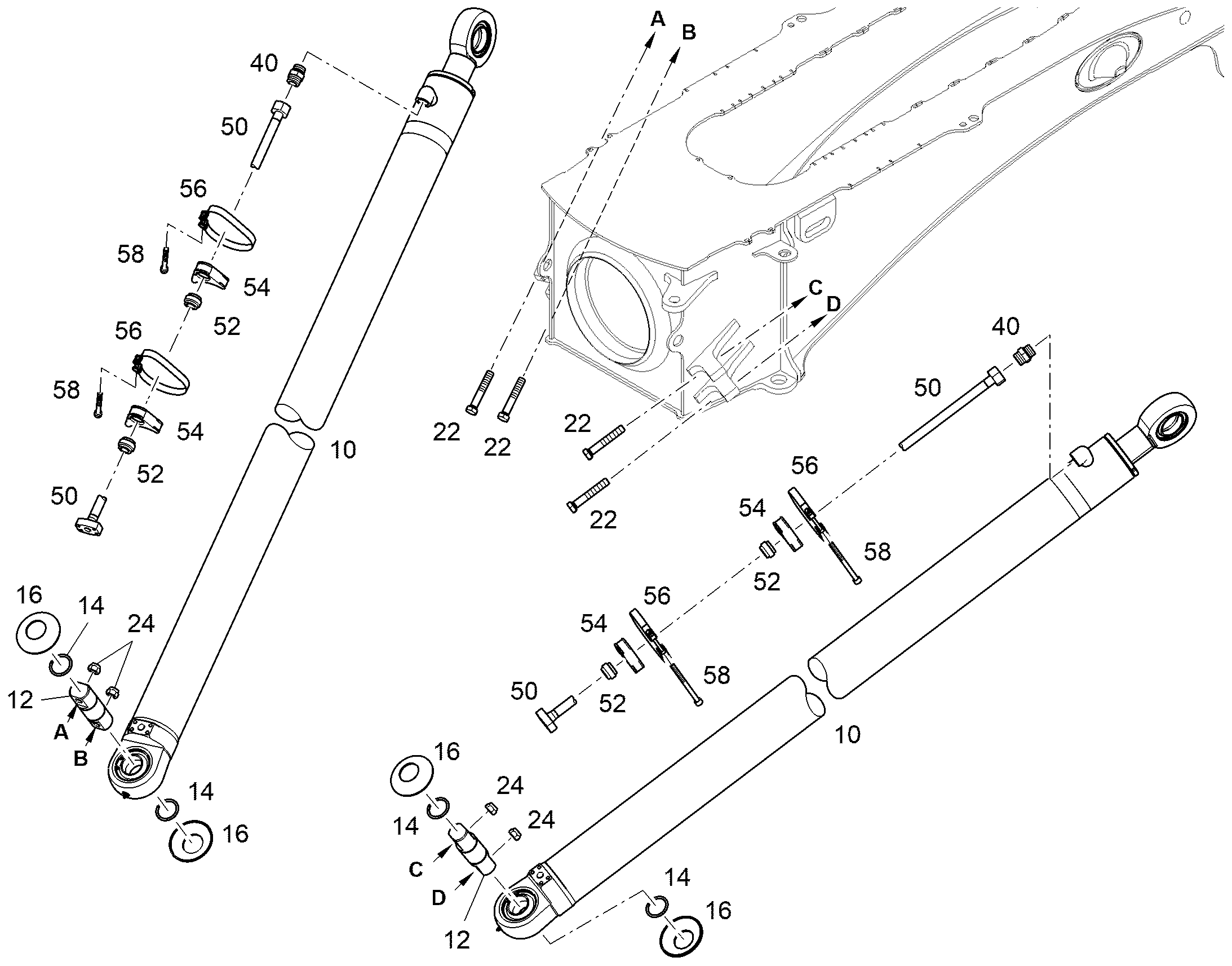 ЦИЛИНДР НАКЛОНА 12249648 LIEBHERR