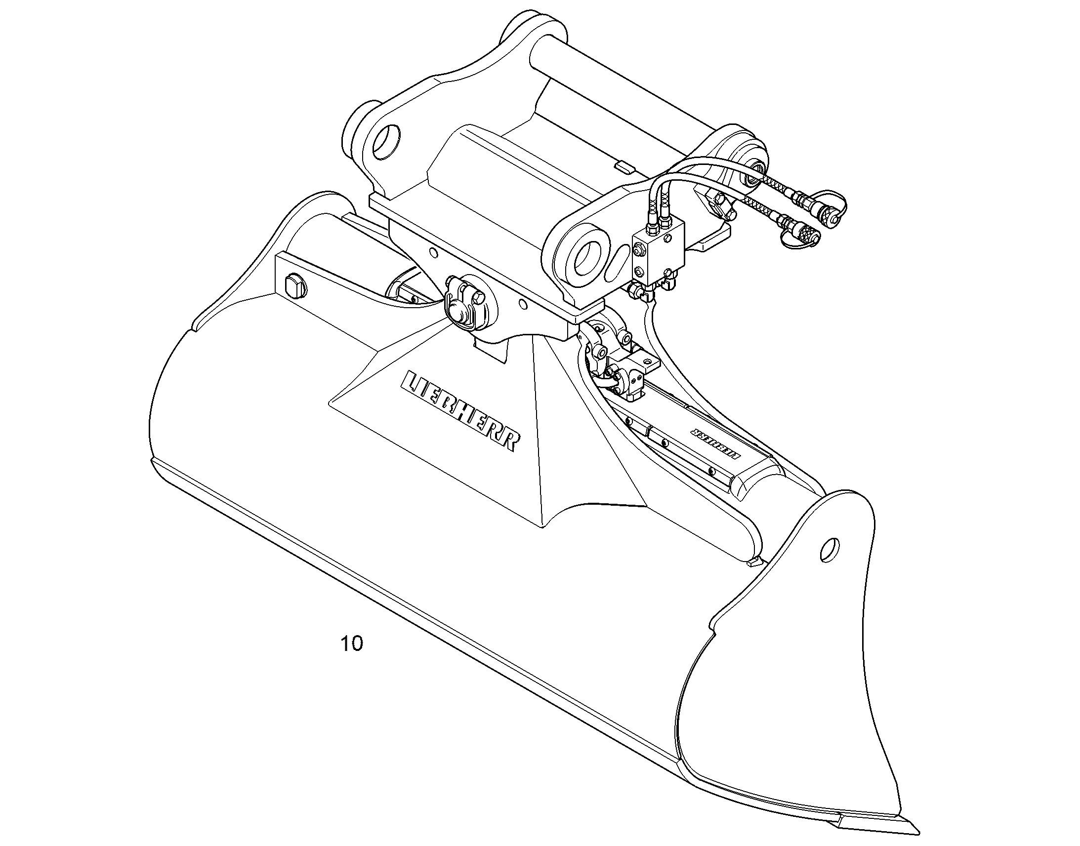 KОВШ ПОВОРОТНЫЙ 1400mm 0,55m³ 12834870 LIEBHERR