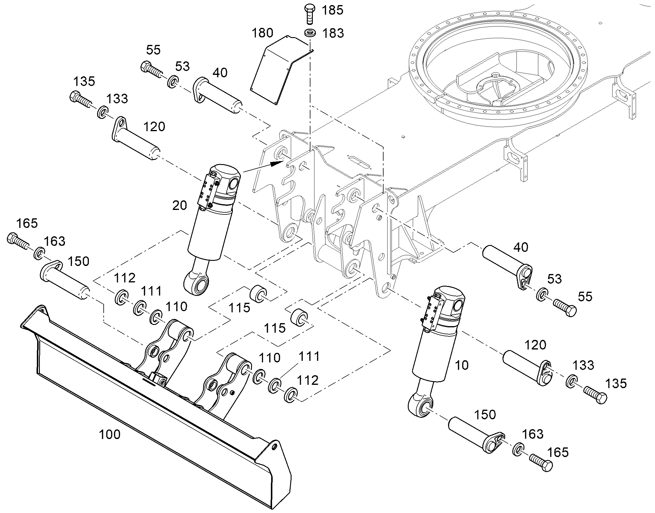 ЩИТ ОПОРНЫЙ 13476755 LIEBHERR