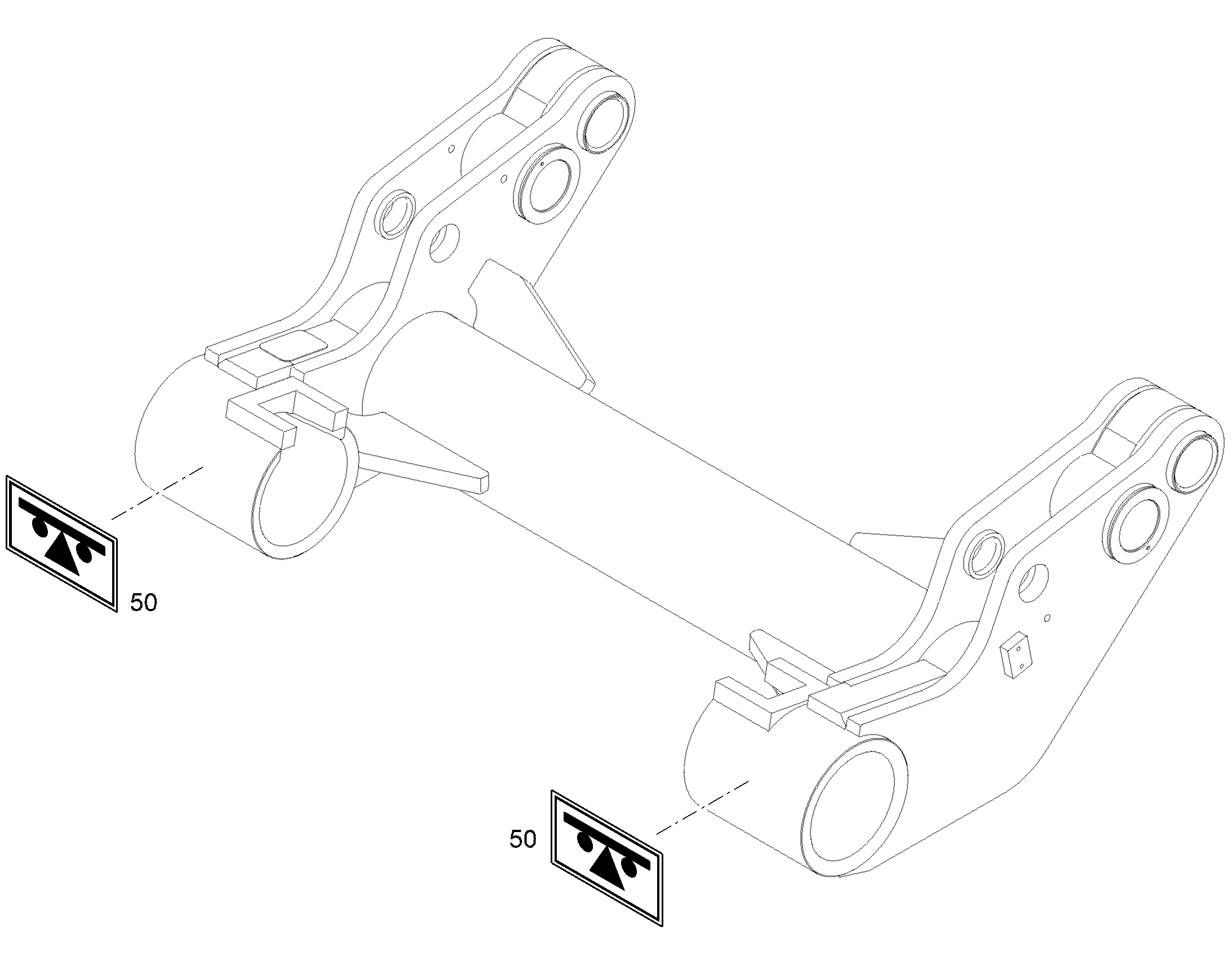ТАБЛИЧКА ANHEBEPUNKT 70mmX40mm 12931133 LIEBHERR