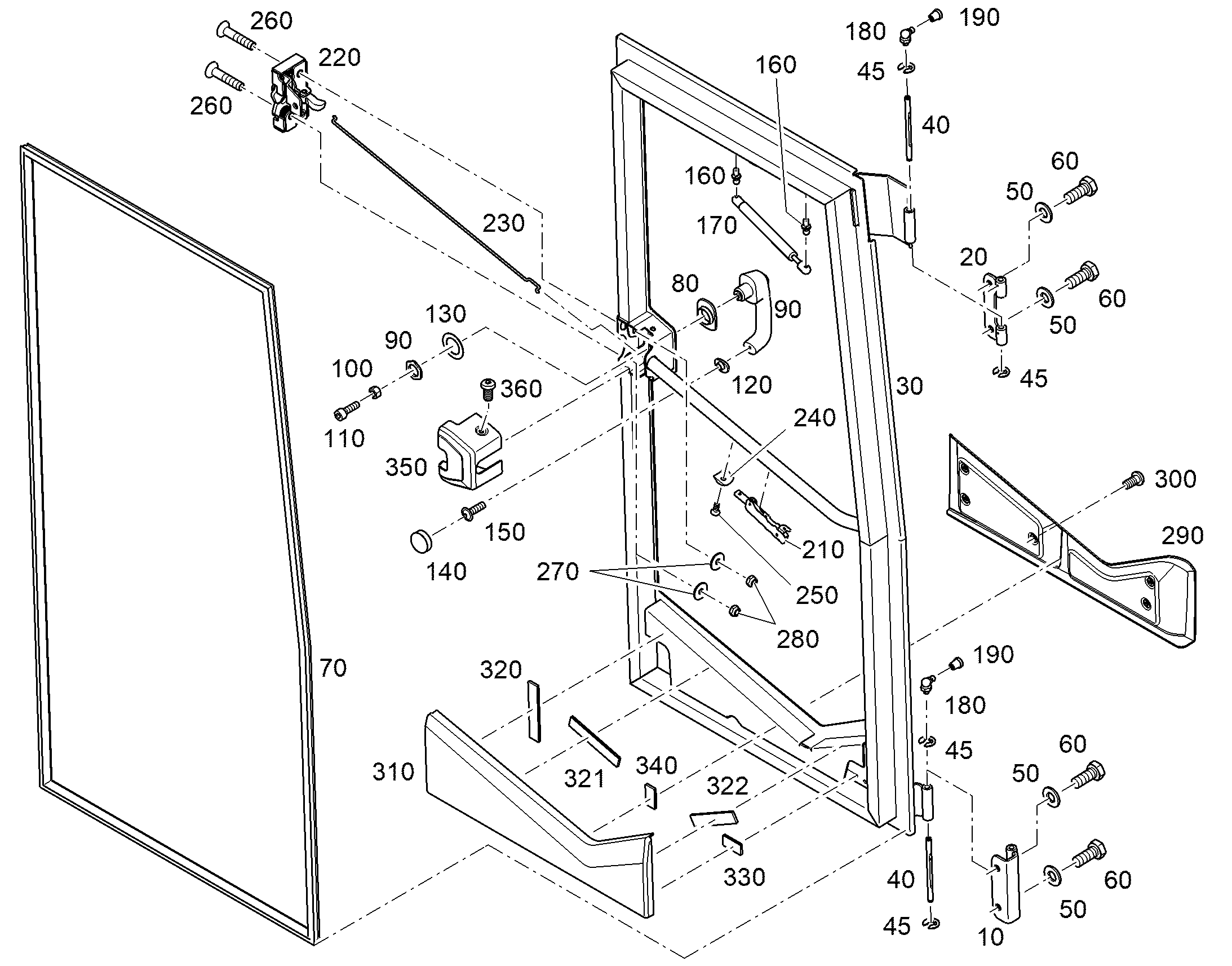 PANELLING DOOR 12893183 LIEBHERR