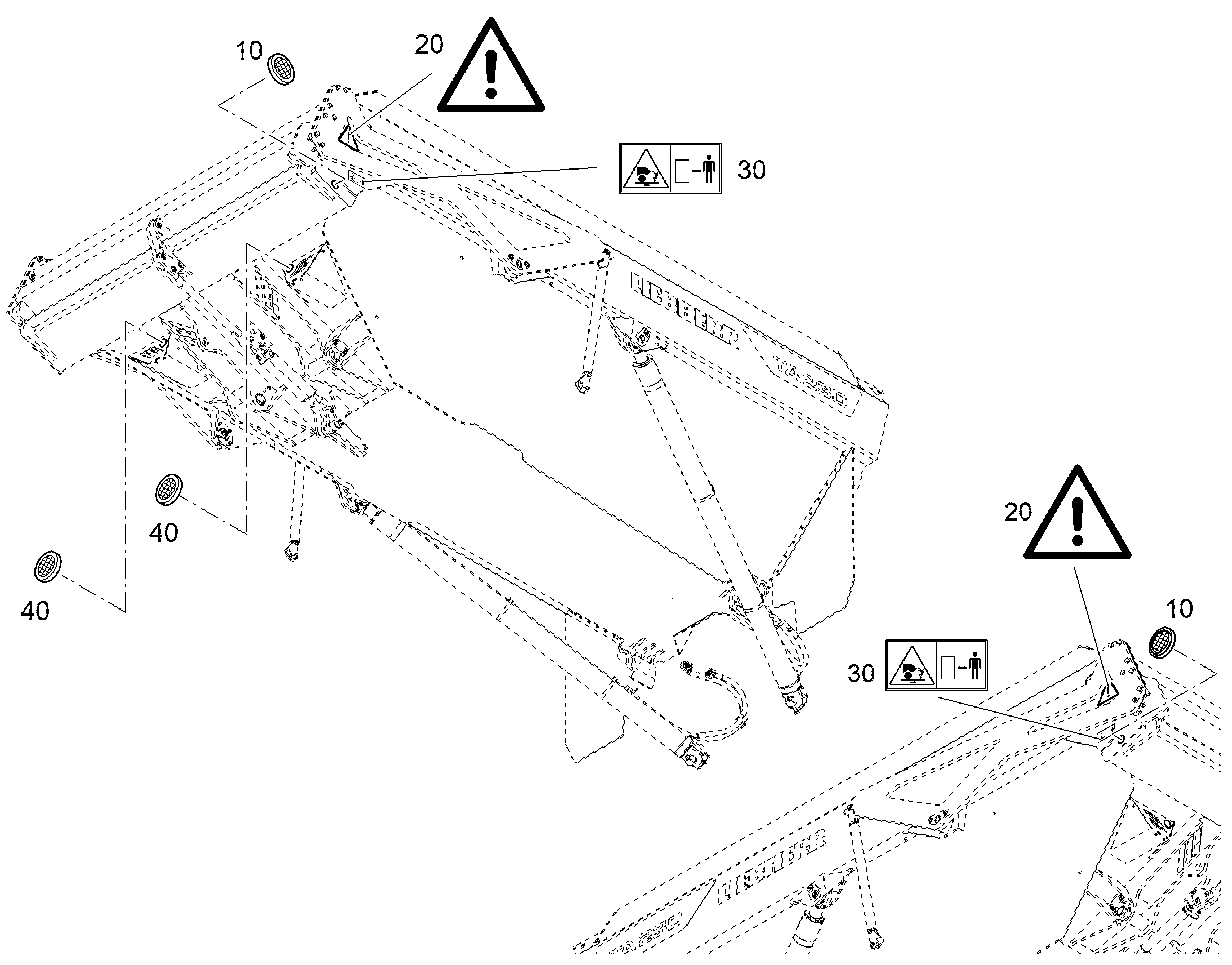 ТАБЛИЧКА 160mmX80mm 12937486 LIEBHERR