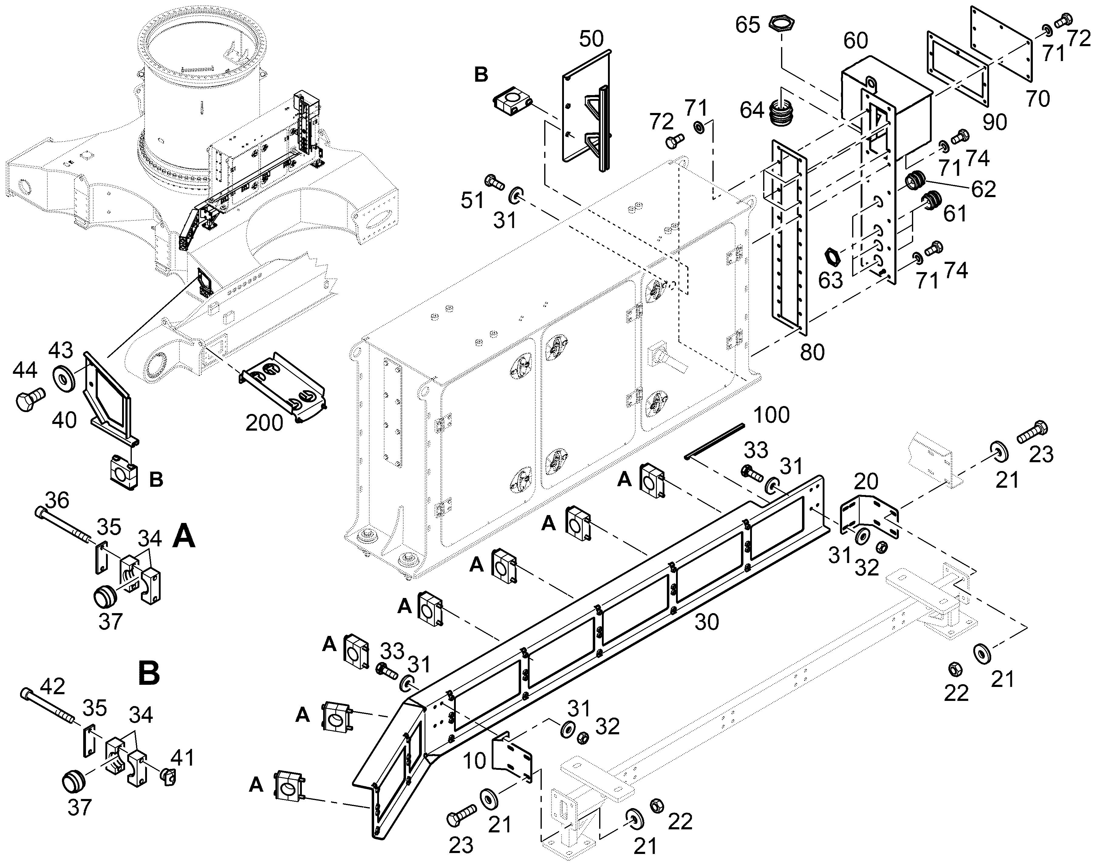 УДЕРЖИВАЮЩАЯ КОНСОЛЬ 12547710 LIEBHERR