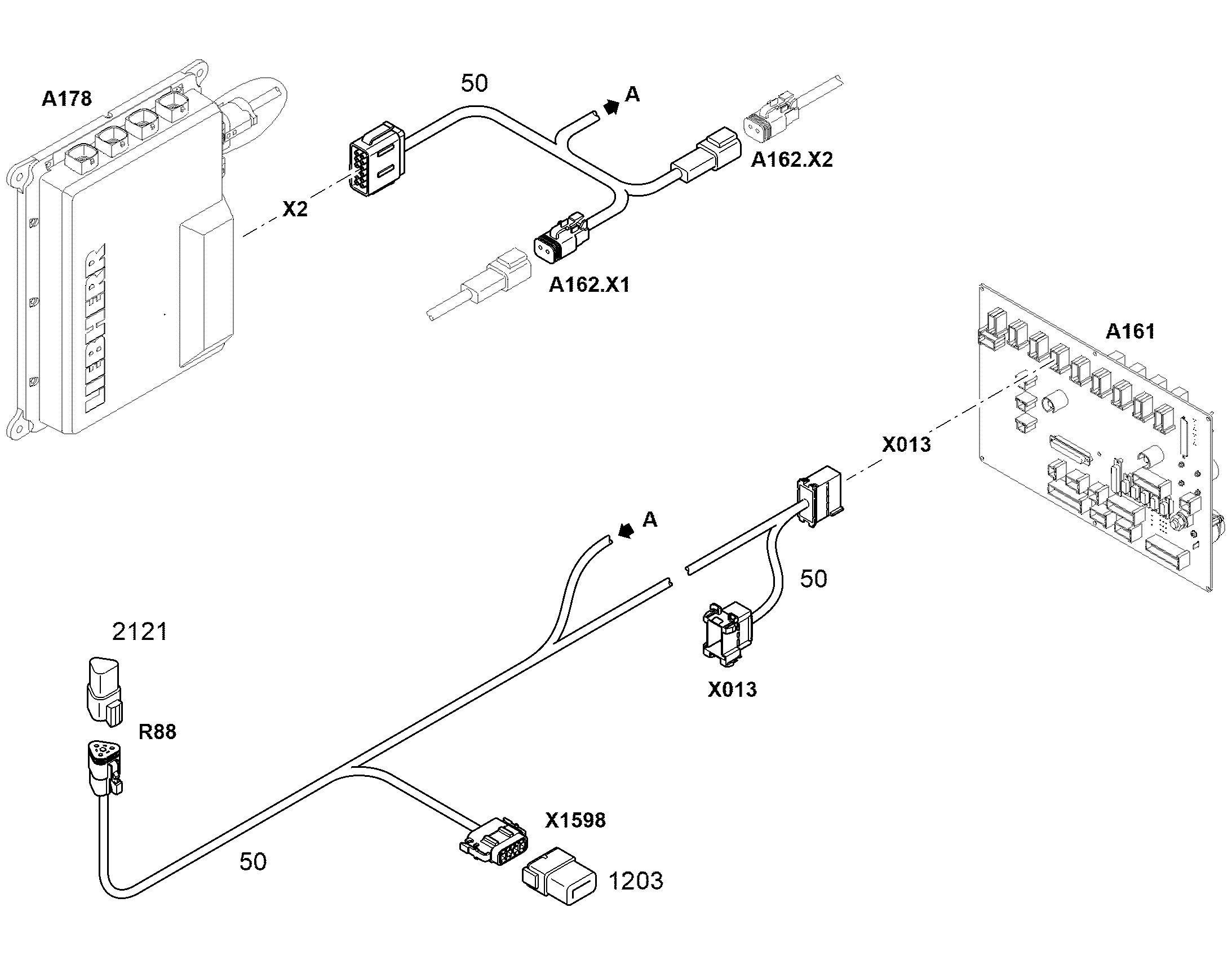 КОМПЛЕКТ КАБЕЛЕЙ КАБИНЫ 12953028 LIEBHERR