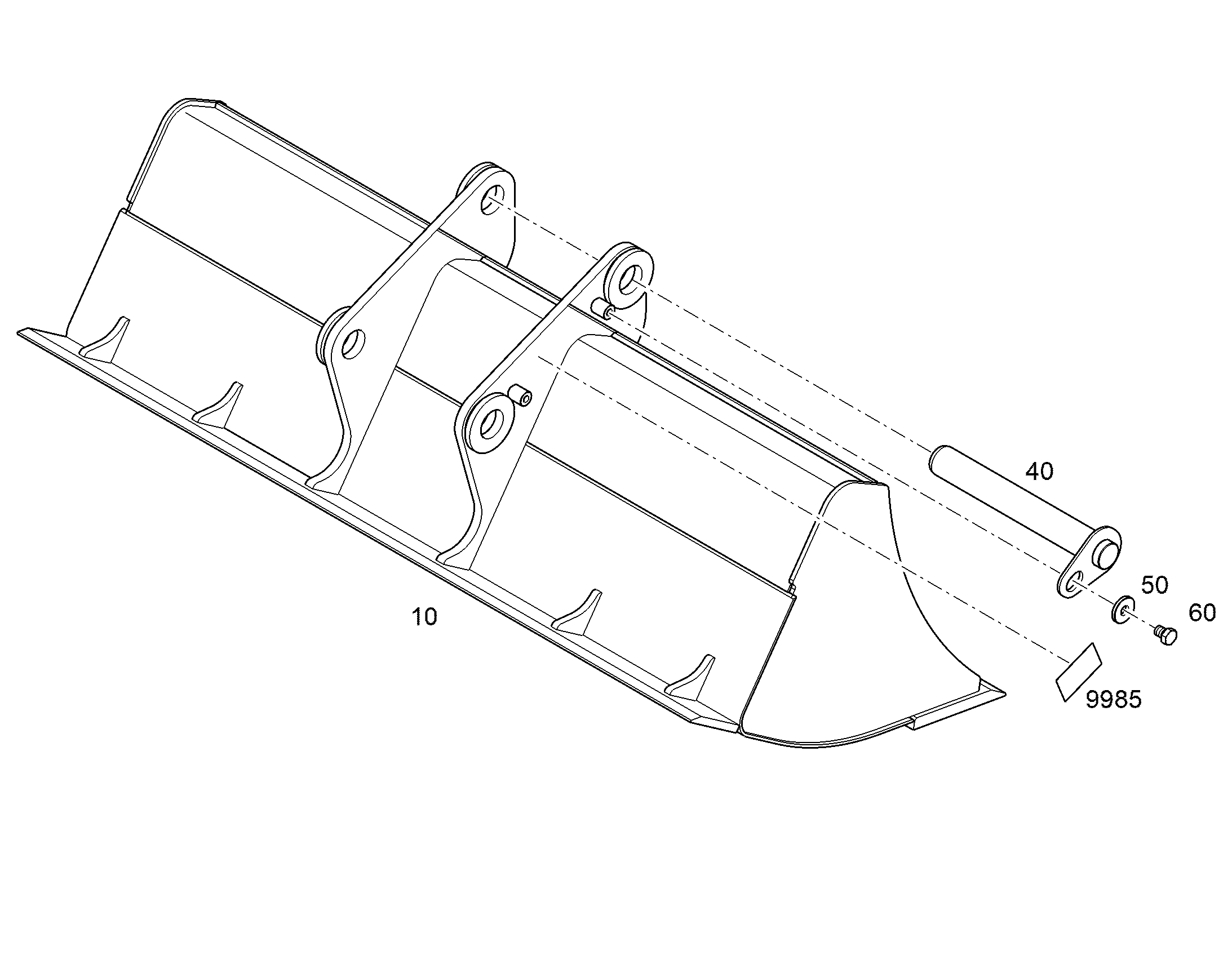 КОВШ КАНАВООЧИСТИТЕЛЯ 1800mm 0,57m³ 12954326 LIEBHERR