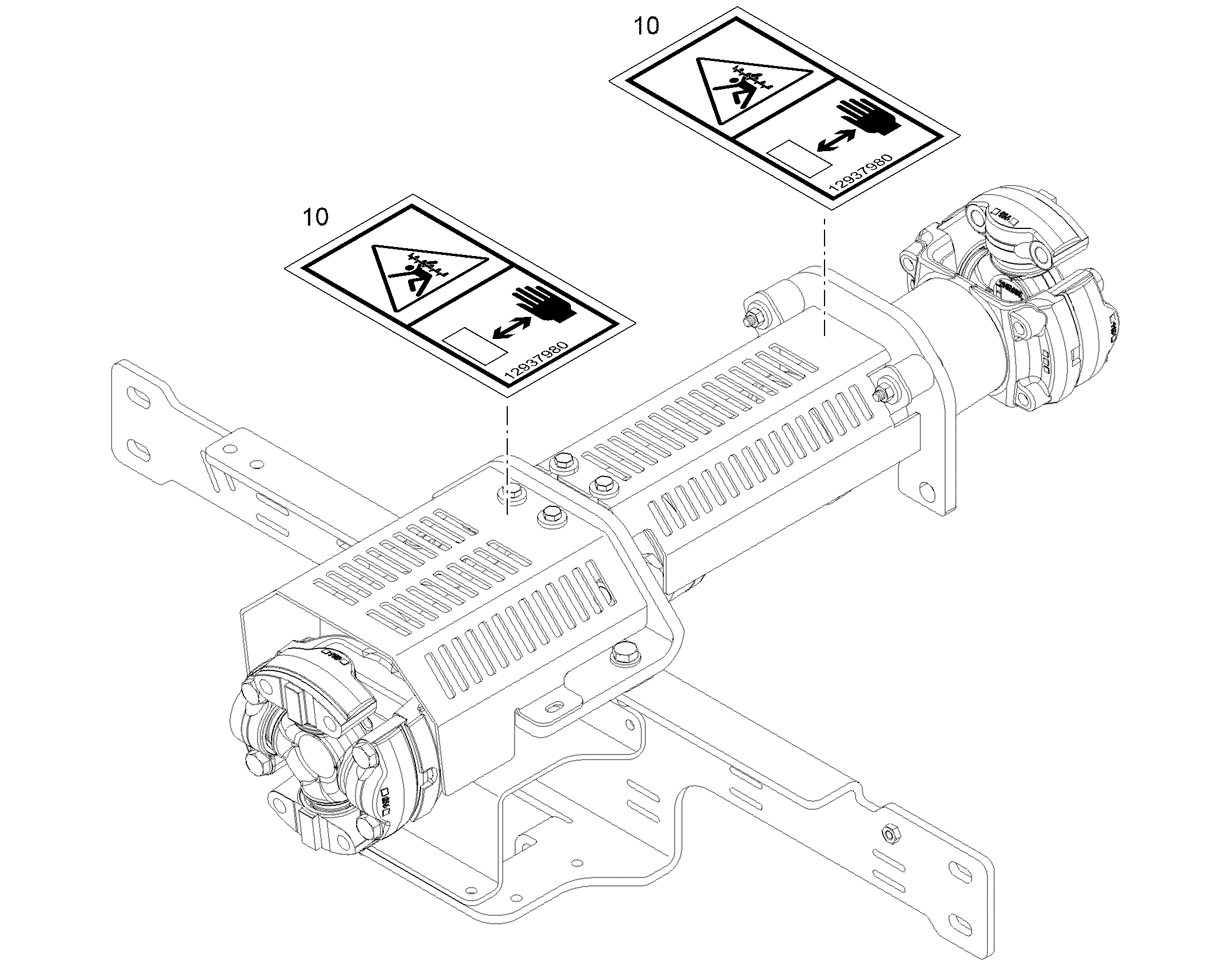 ТАБЛИЧКА KARDANWELLE 30mmX60mm 12937980 LIEBHERR