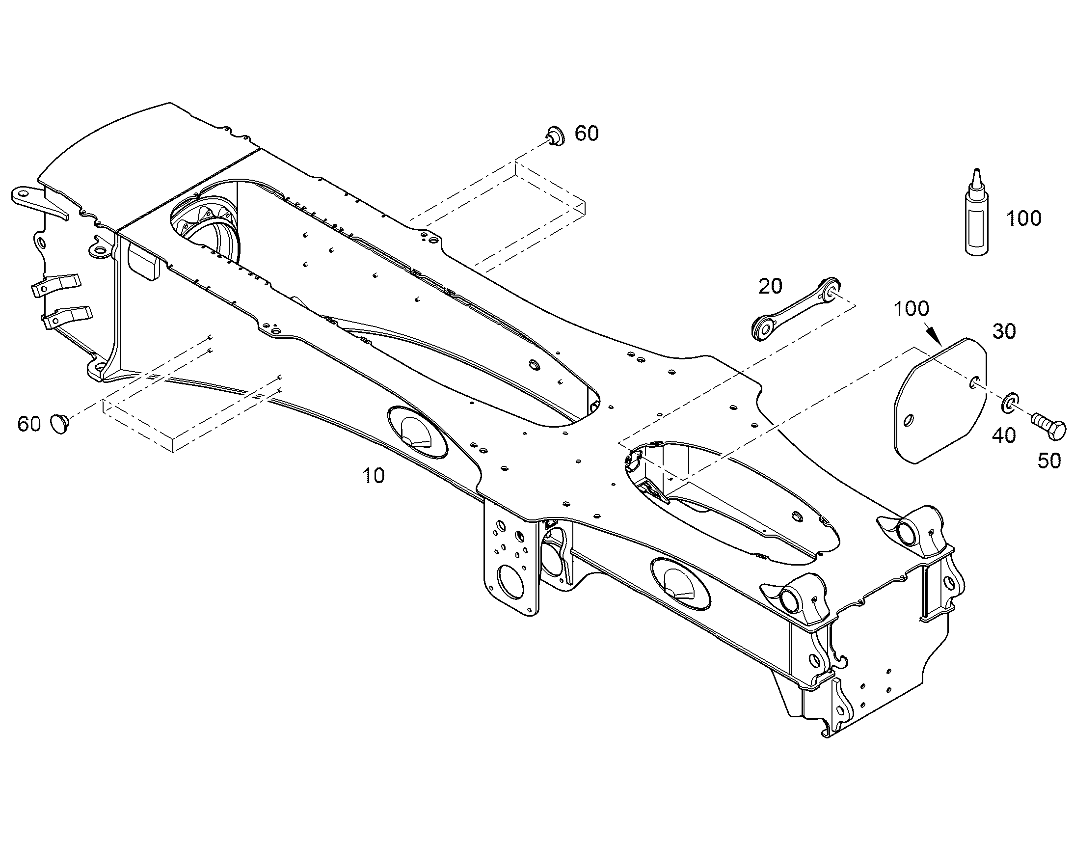 ПРИЦЕП - РАМА 12962001 LIEBHERR