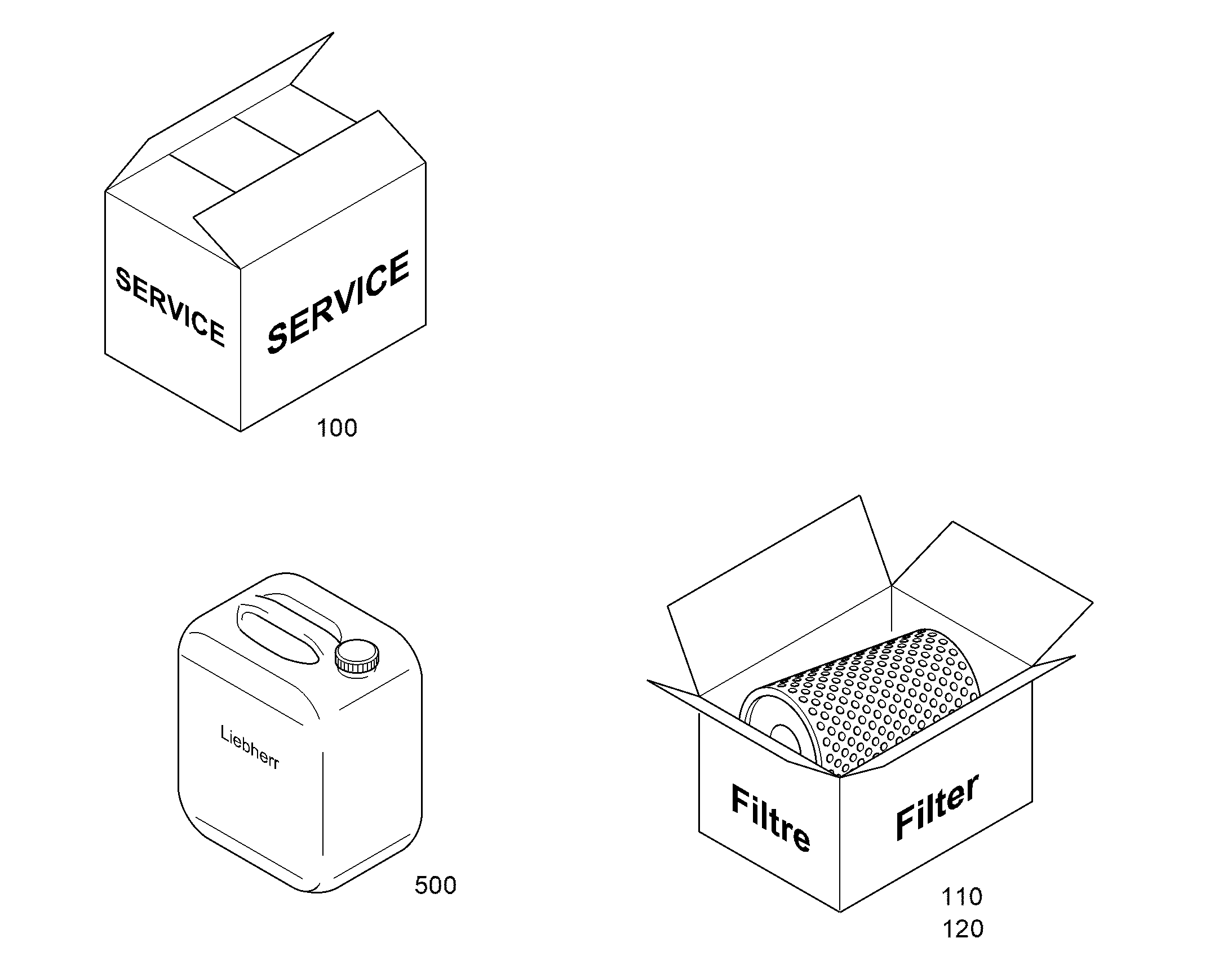 ADDIT.PACKAGE MOTOR OIL FILTER 12968893 LIEBHERR
