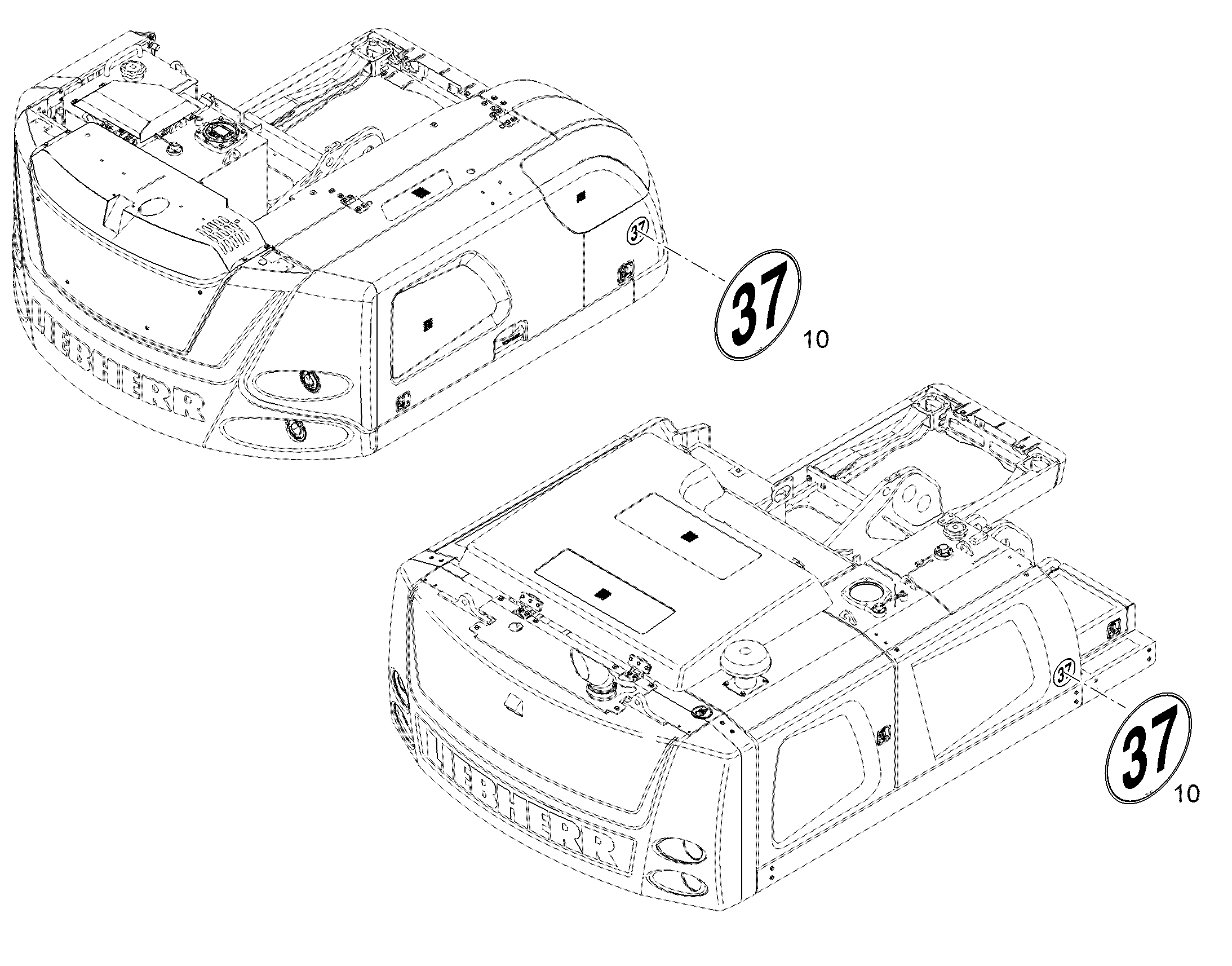 ЗНАК МАКСИМАЛЬНОЙ СКОРОСТИ 37 Ø200mm 12998722 LIEBHERR