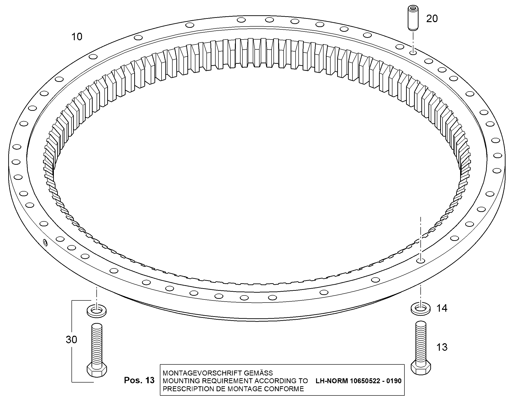 СОЕД.СФЕРИЧЕСКОЕ ПОВОРОТНОЕ 90207217 LIEBHERR