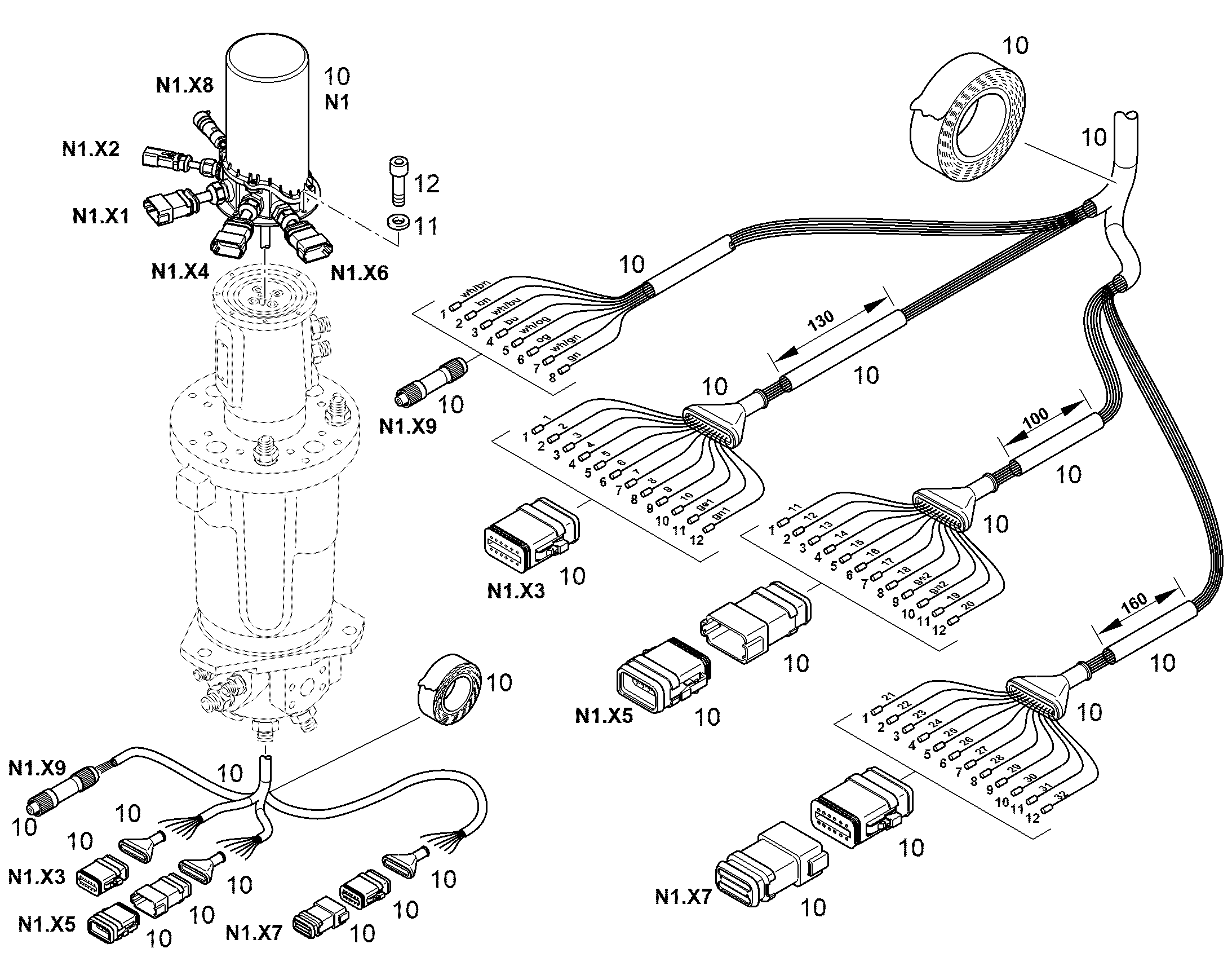 СОЕДИНИТЕЛЬ ДЛЯ КОНТАКТНЫХ КОЛ 12264122 LIEBHERR