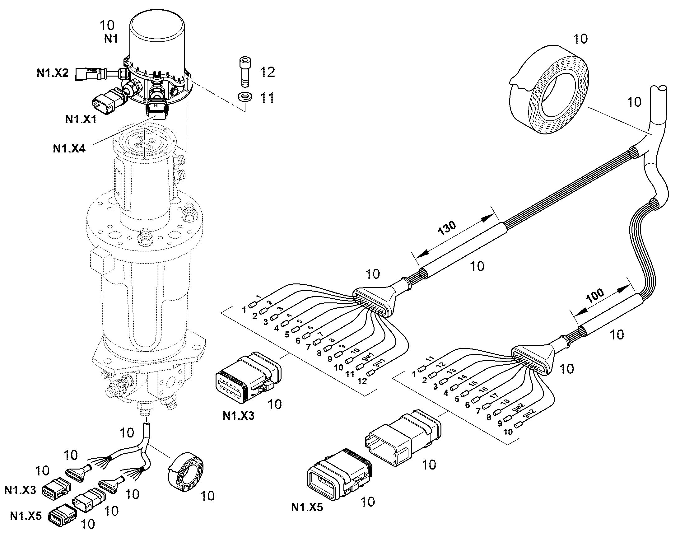 СОЕДИНИТЕЛЬ ДЛЯ КОНТАКТНЫХ КОЛ 12264120 LIEBHERR