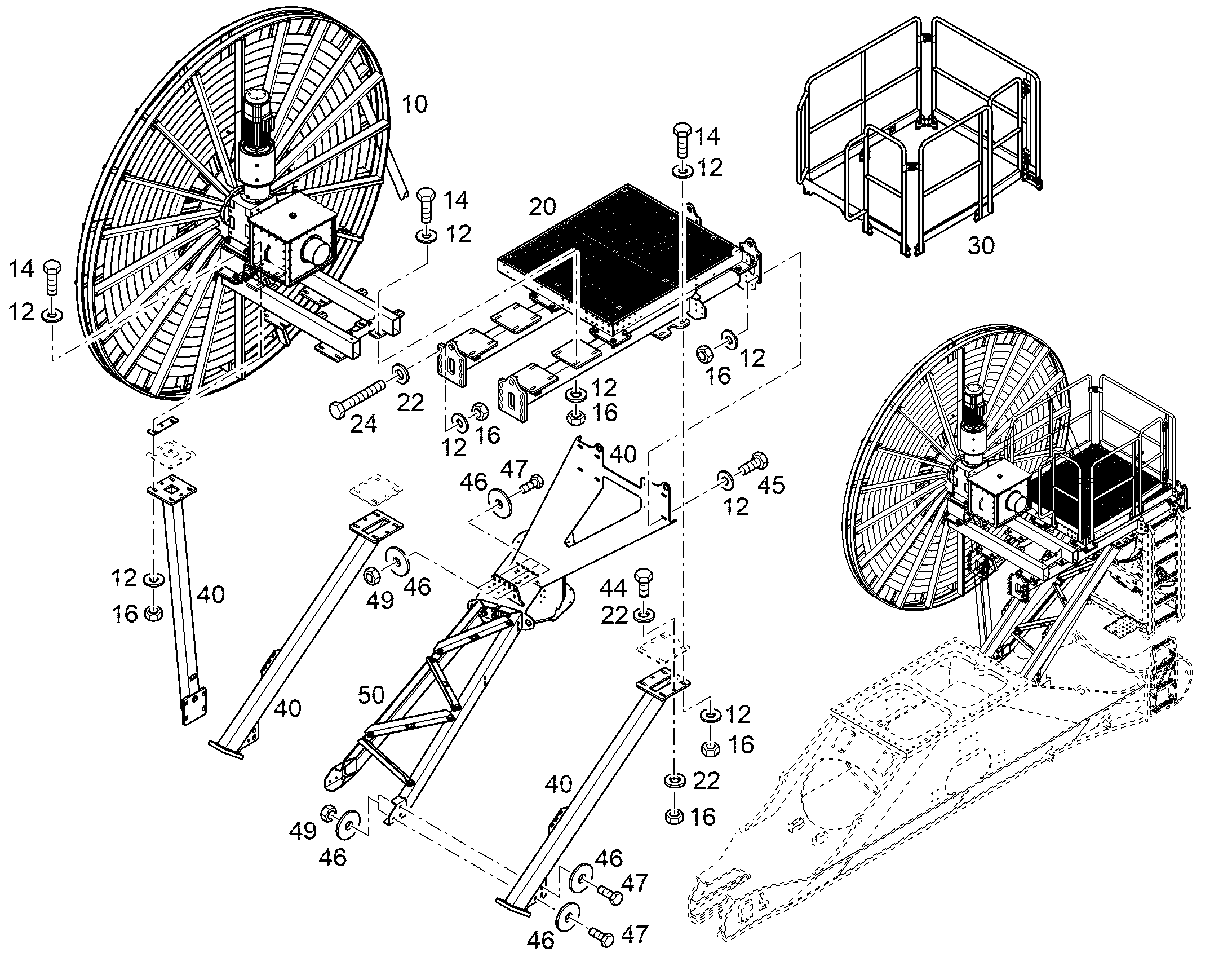 CABLE DRUM MOUNTING 13402714 LIEBHERR