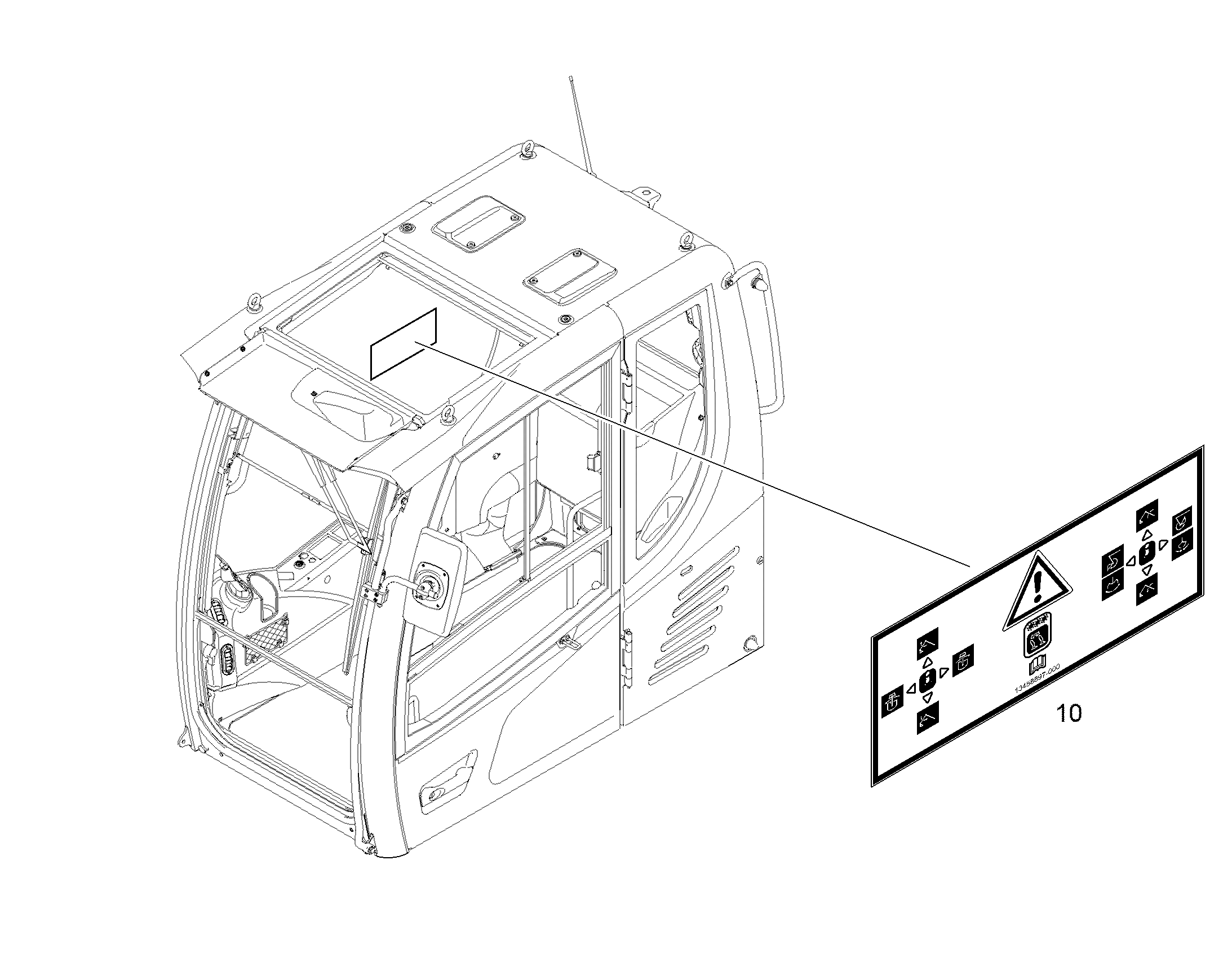 ТАБЛИЧКА ПЕРЕКЛЮЧЕНИЕ SONDER 200mmX90mm 13458897 LIEBHERR