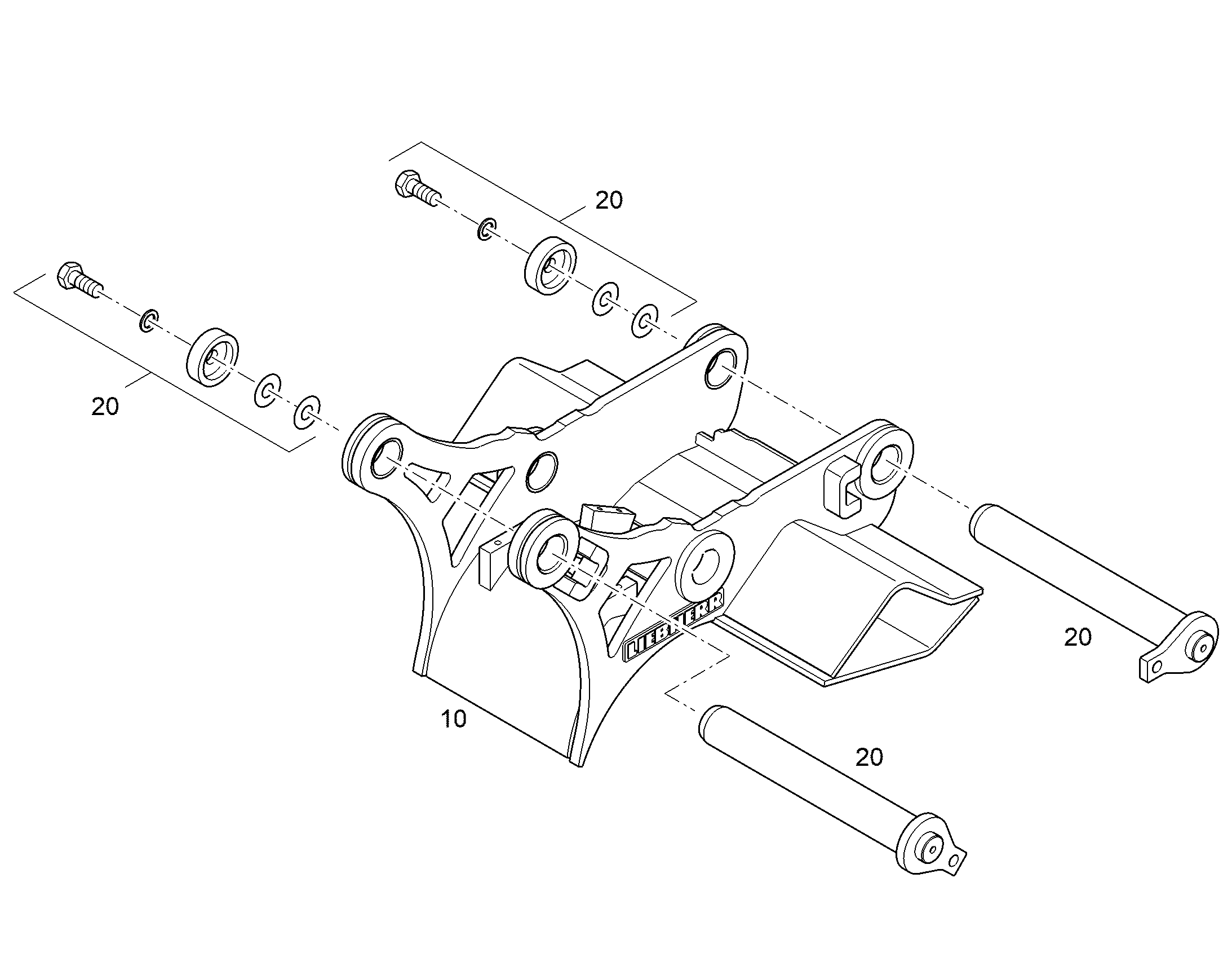 СТОЙКА ПОДШИПНИКА 13458402 LIEBHERR