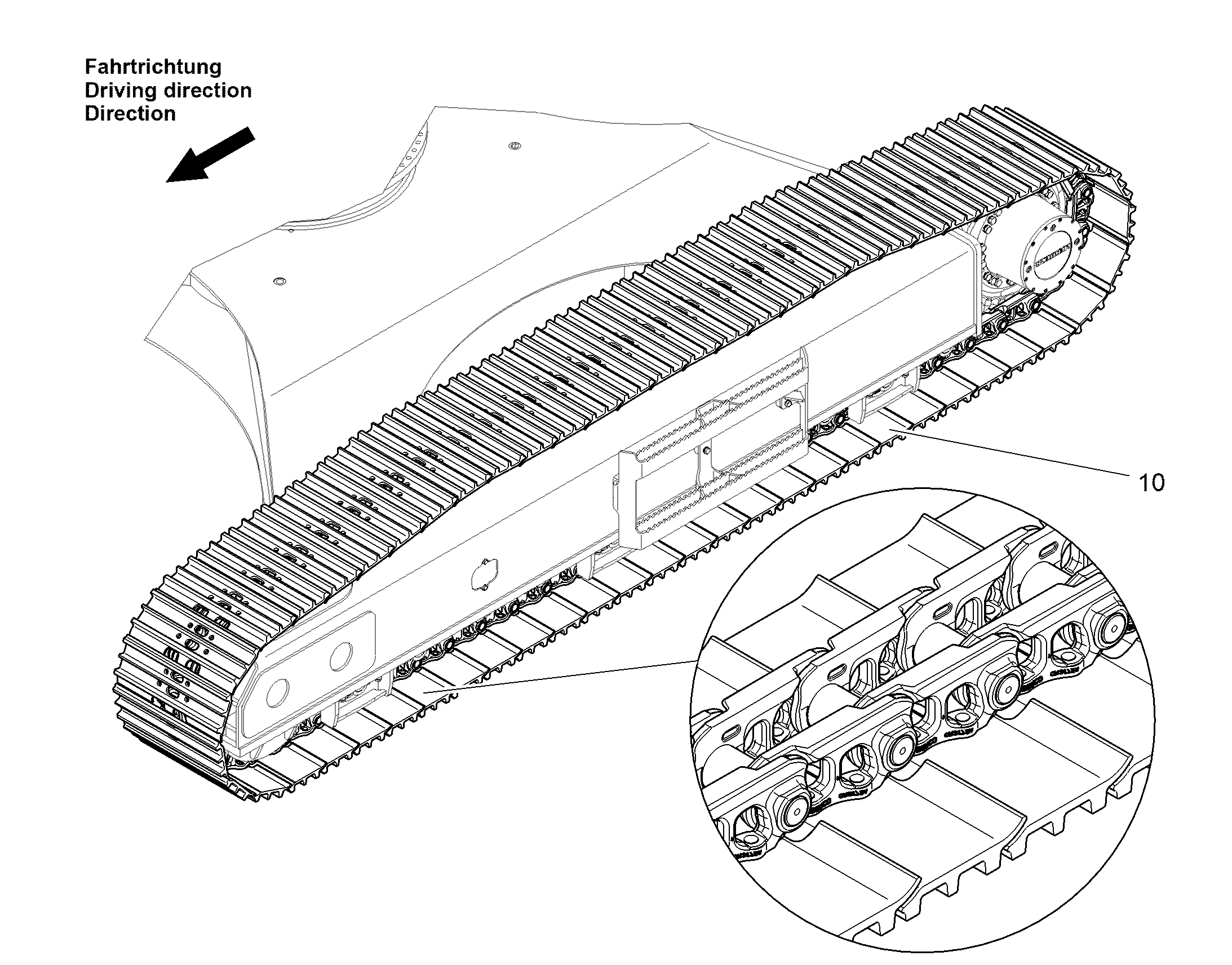 ГУСЕНИЧНАЯ ЦЕПЬ 600mm 12270240 LIEBHERR