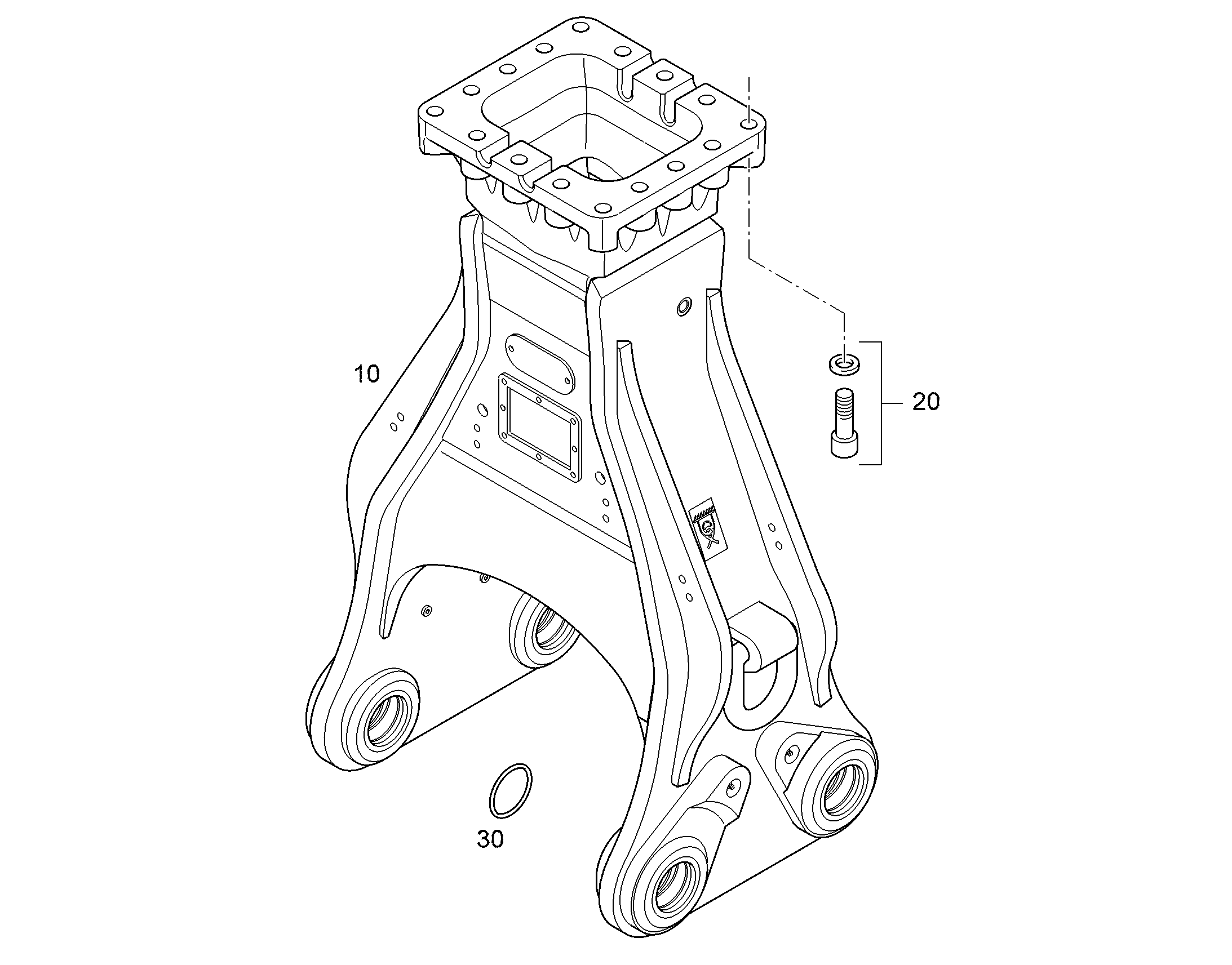 ДЕРЖАТЕЛЬ ЗАХВАТА ГРЕЙФЕРА GMZ80 13460284 LIEBHERR