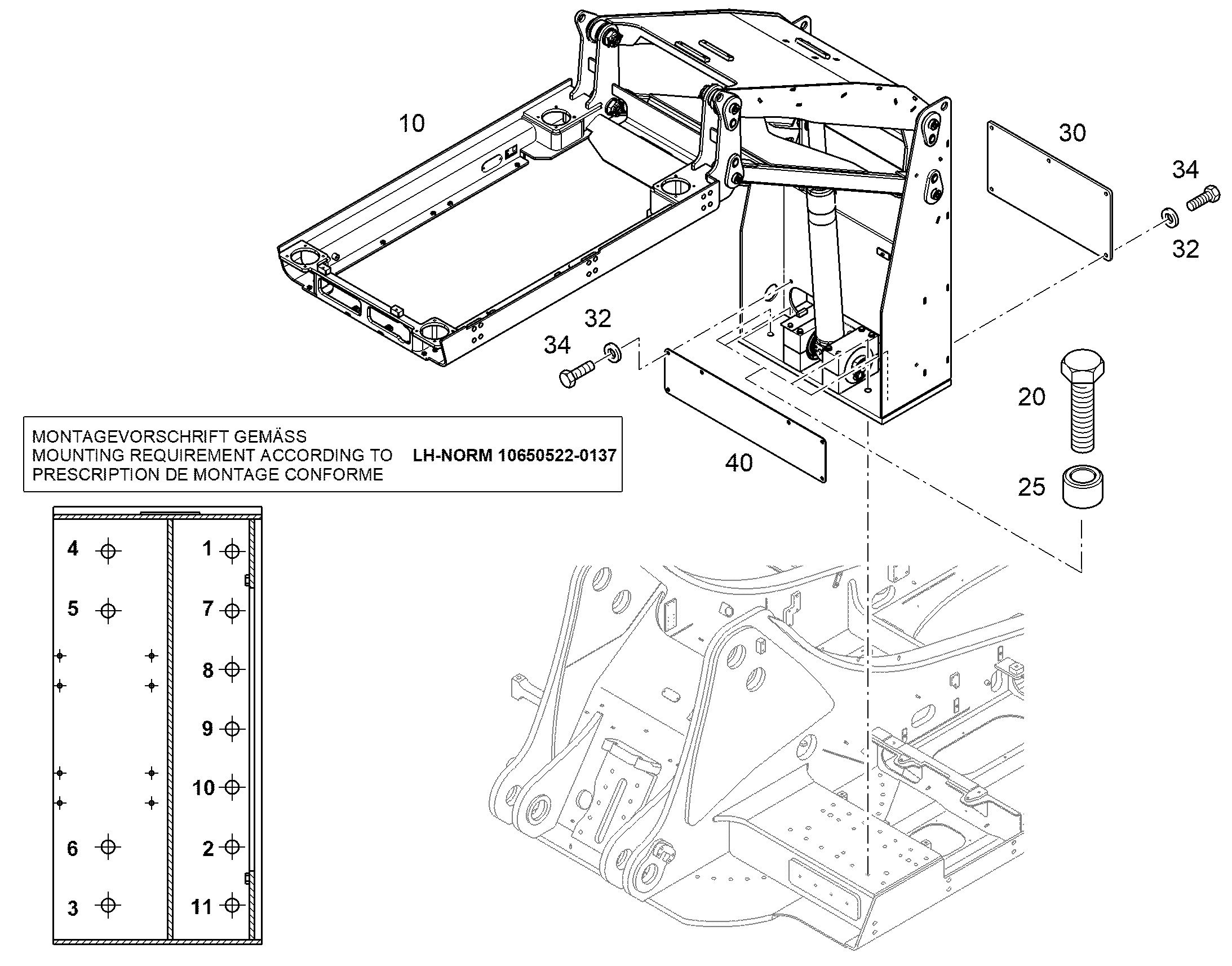 МЕХАНИЗМ ПОДЪЕМА КАБИНЫ 13513205 LIEBHERR