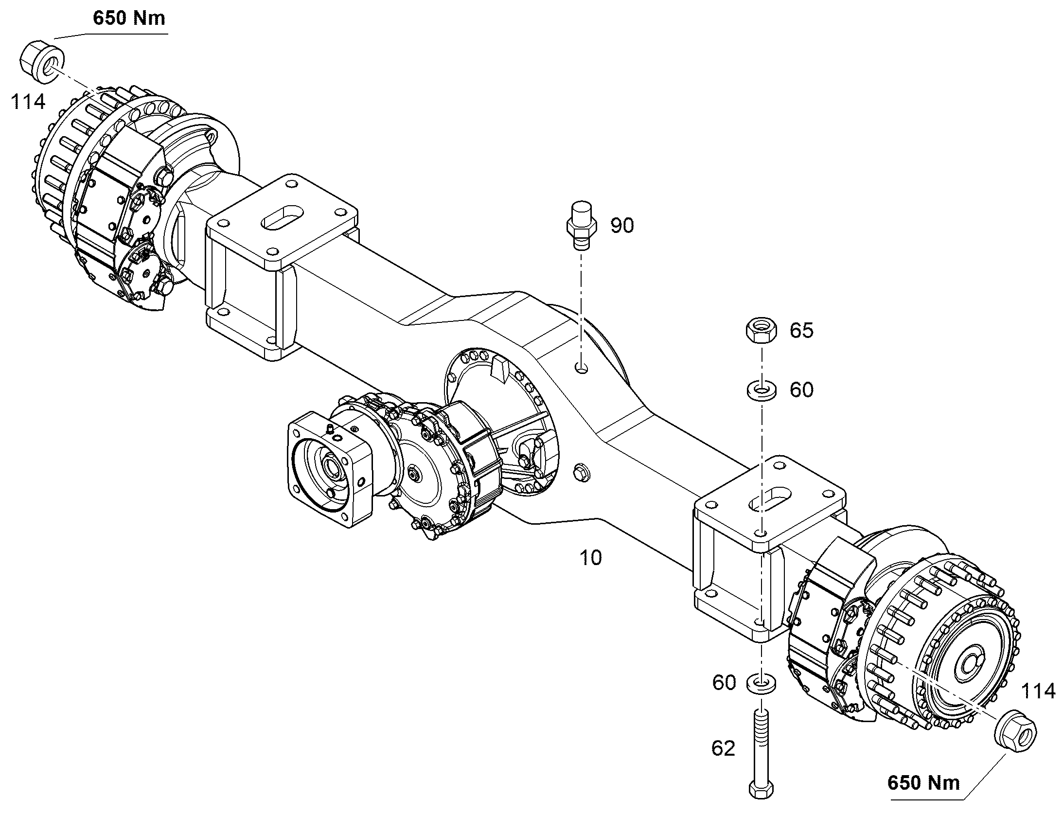 МОСТ ВЕДУЩИЙ D91VPL488 12699884 LIEBHERR