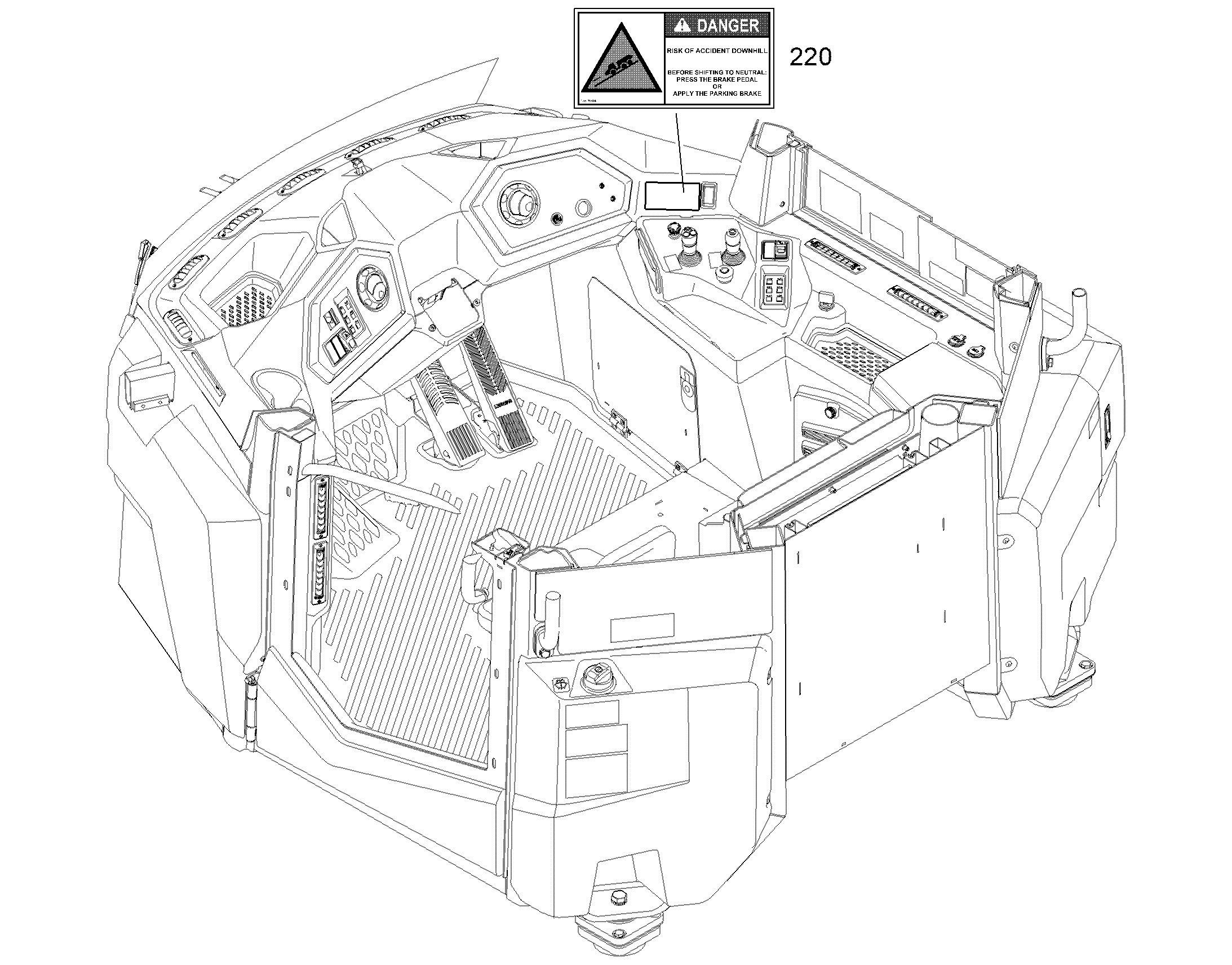 ТАБЛИЧКА МЕХ.ПЕРЕКЛ.ПЕРЕДАЧ 120mmX60mm 13526894 LIEBHERR