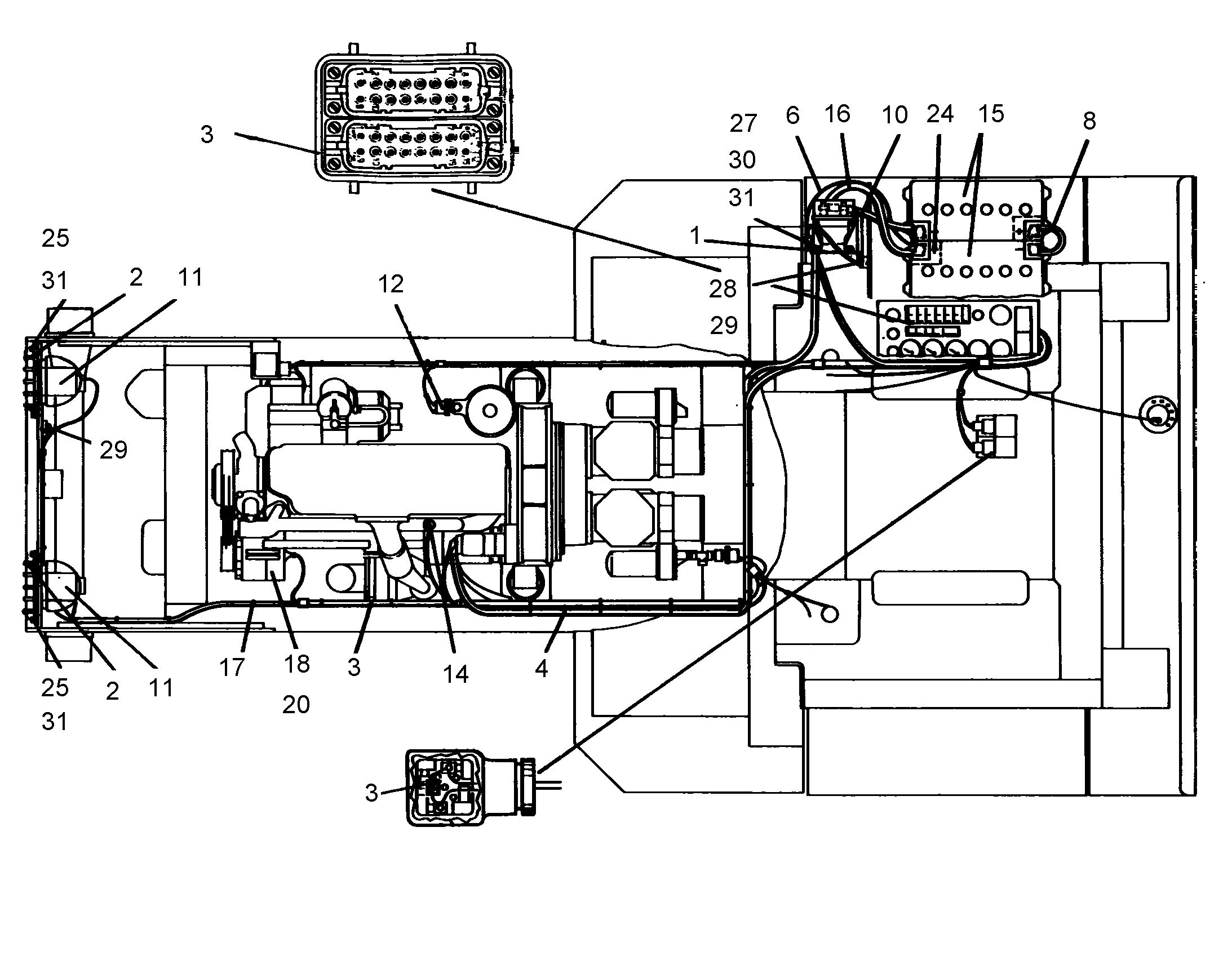 КАБЕЛЬ АККУМУЛЯТОРА 9040821 LIEBHERR