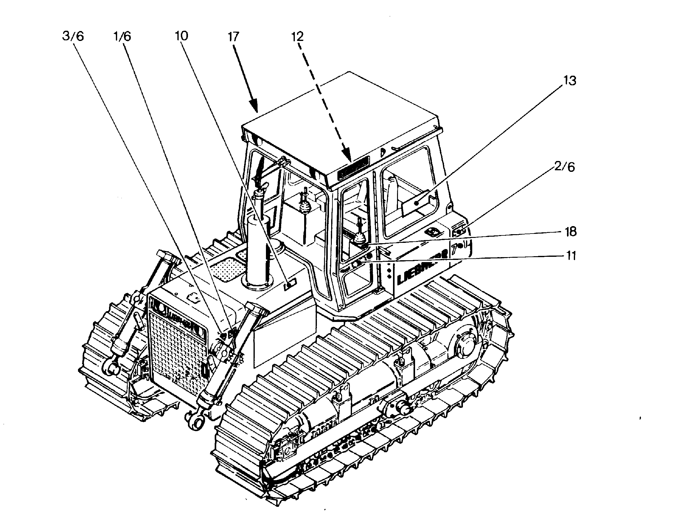 ТАБЛ. ПРЕДУПР. ПРЕДОХР. РЫЧАГА SICHERHEITSHEBEL 165mmX67mm 9784625 LIEBHERR