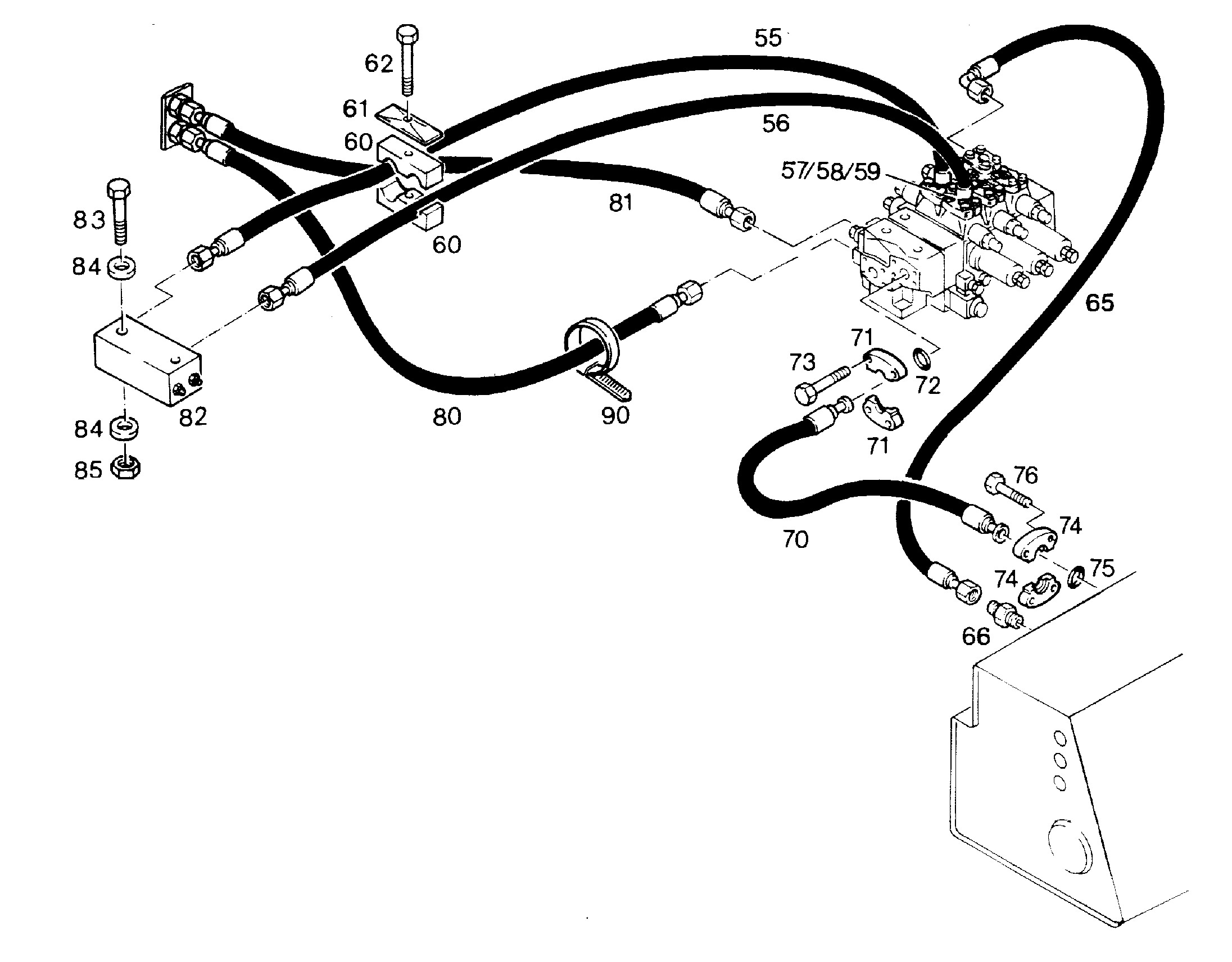 ШЛАНГ СИСТЕМЫ ИЗМЕРЕНИЯ DN2X1600 7408208 LIEBHERR