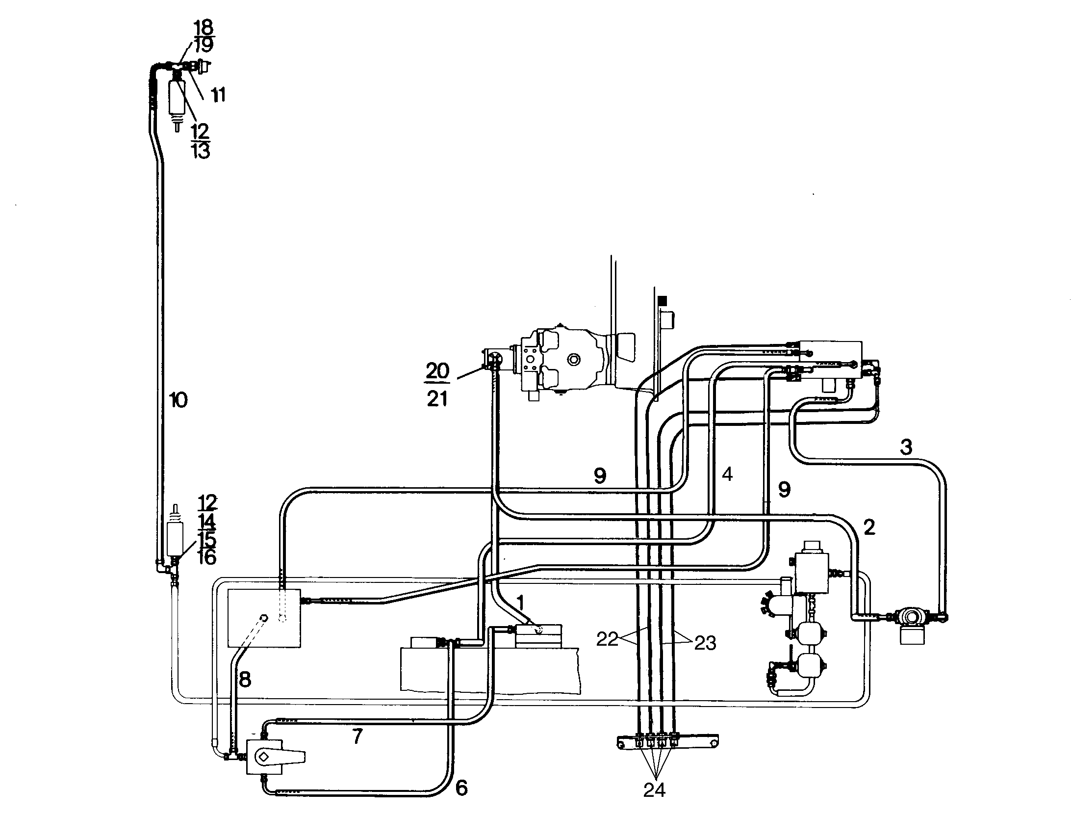 ШЛАНГ СИСТЕМЫ ИЗМЕРЕНИЯ DN2X1300 7412095 LIEBHERR