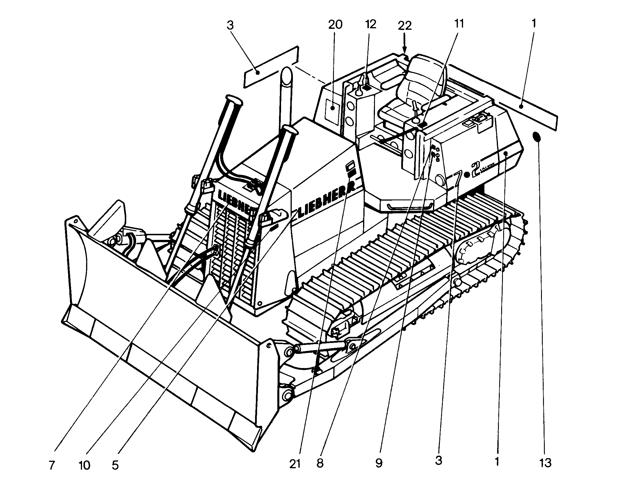 НАКЛЕЙКА БЛОК ПРЕДОХРАНИТЕЛЕЙ 9053454 LIEBHERR