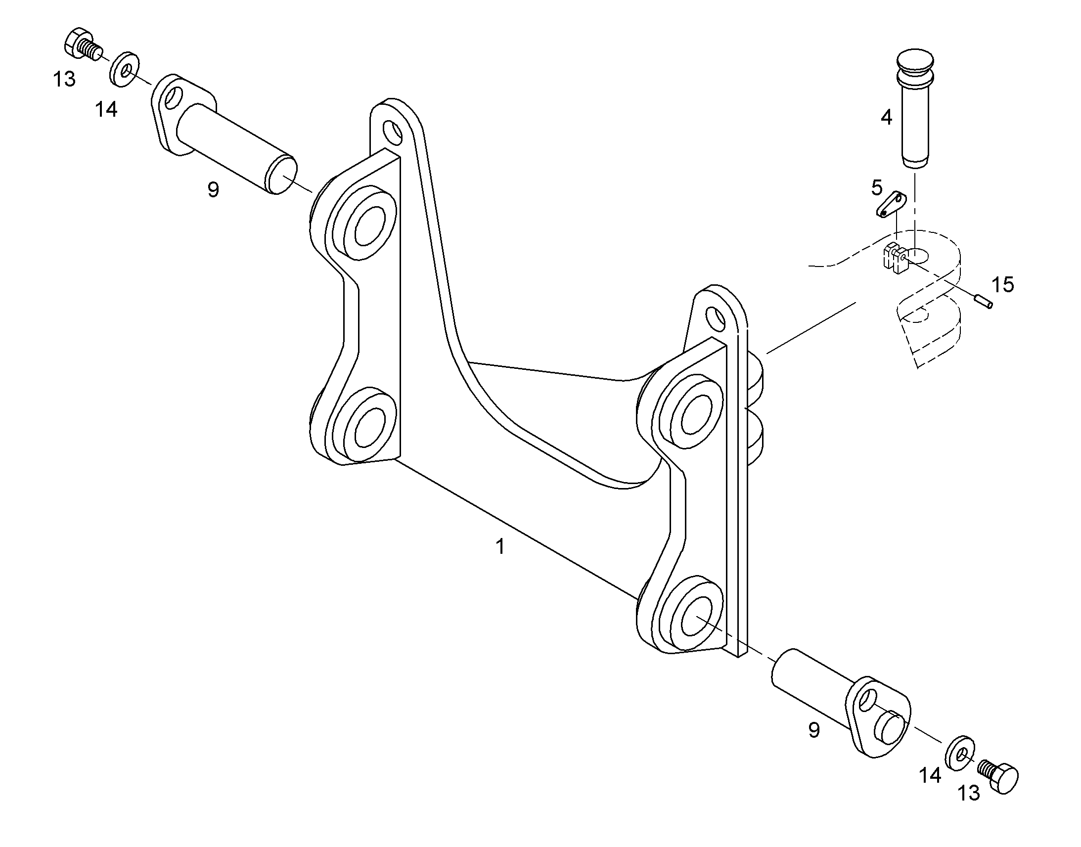 БОЛТ 80X250X205 9091753 LIEBHERR