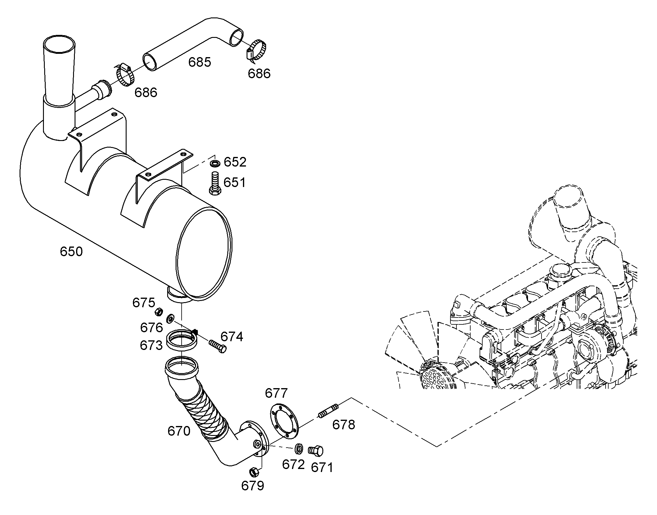 ШУМОГЛУШИТЕЛЬ 5801579 LIEBHERR