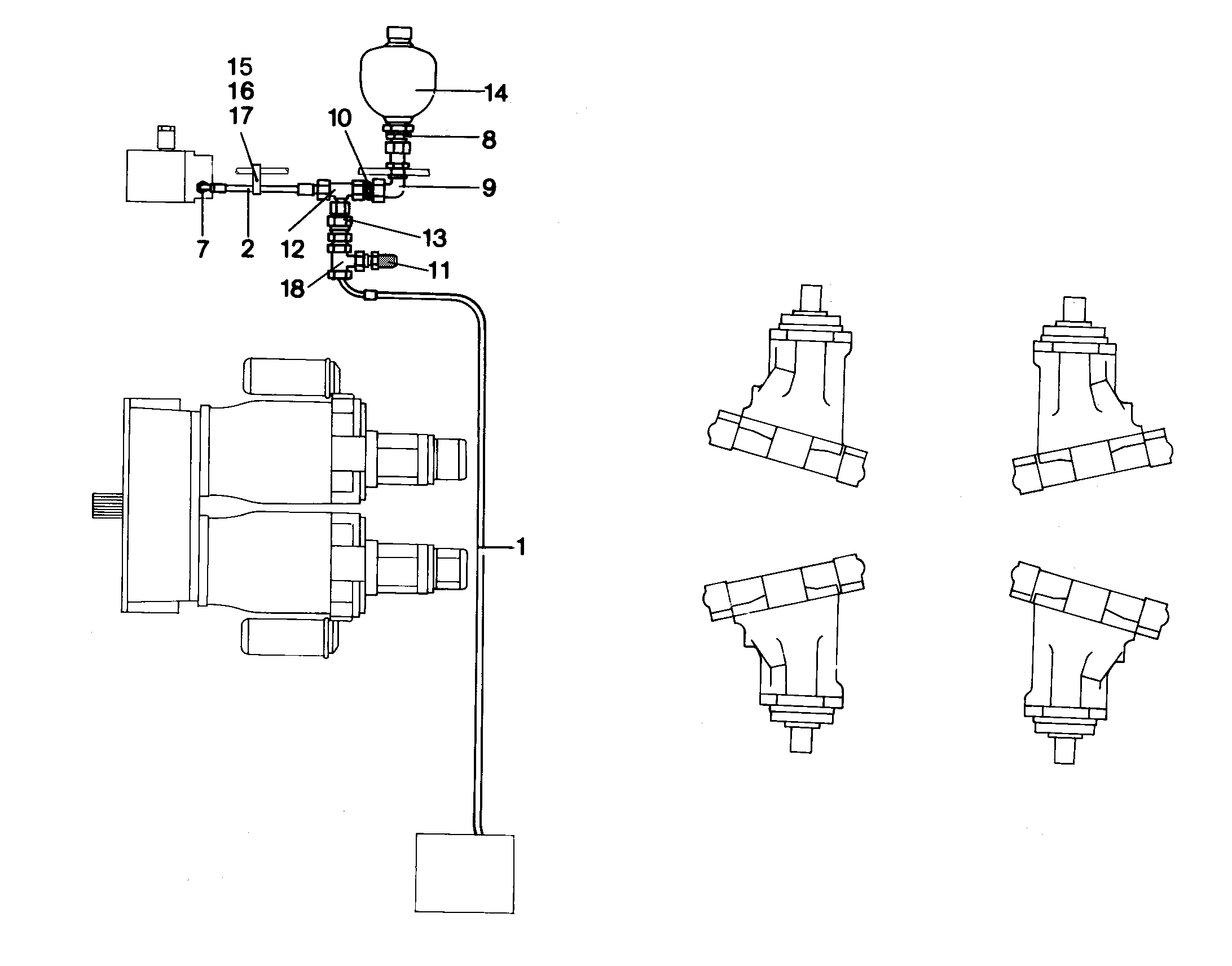 АККУМУЛЯТОР МЕМБРАННЫЙ 0,16l/48bar/6bar -25/100°C M 1 7412348 LIEBHERR
