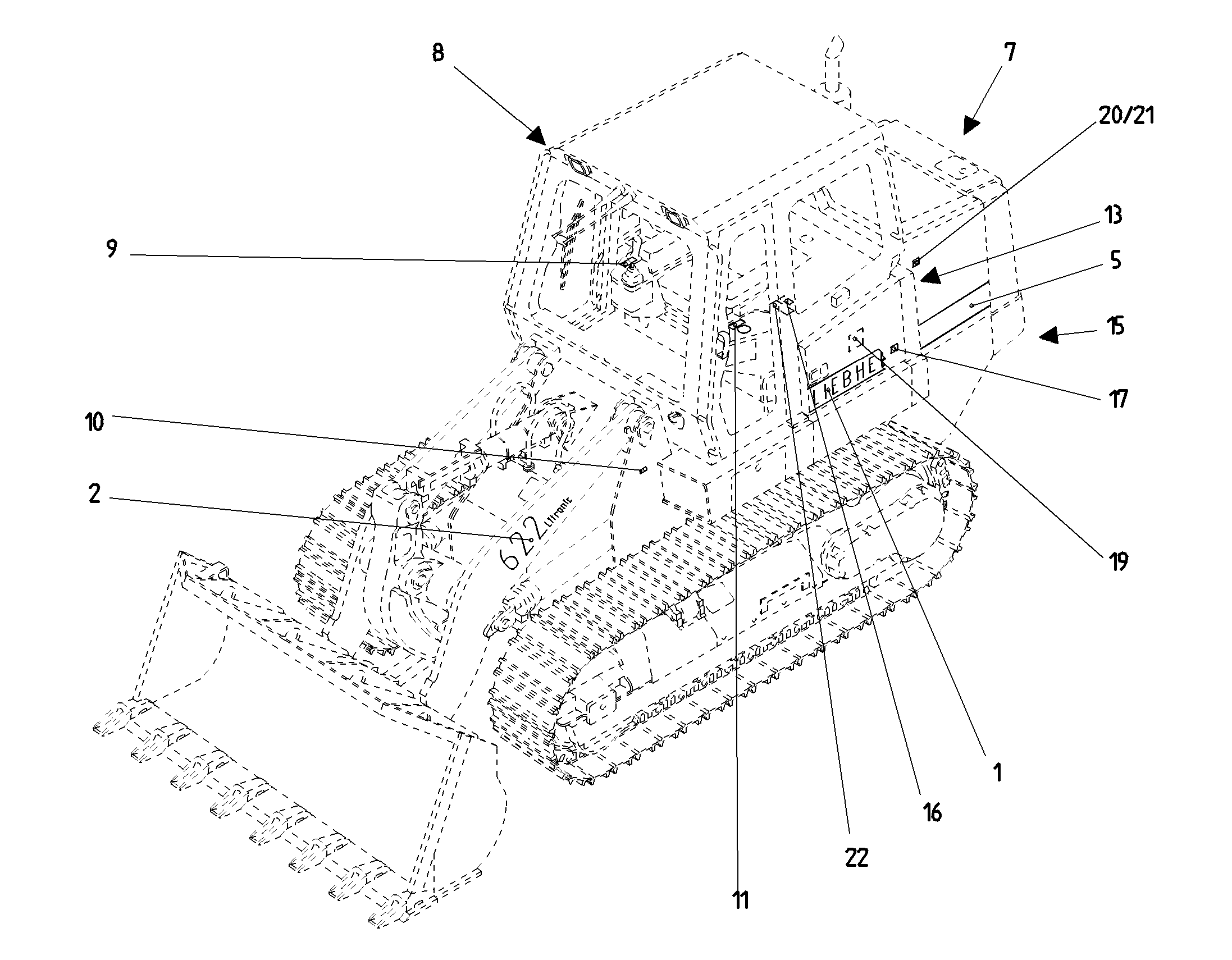 ТАБЛИЧКА ОТКЛЮЧЕНИЕ ОБОРОТОВ 9797184 LIEBHERR