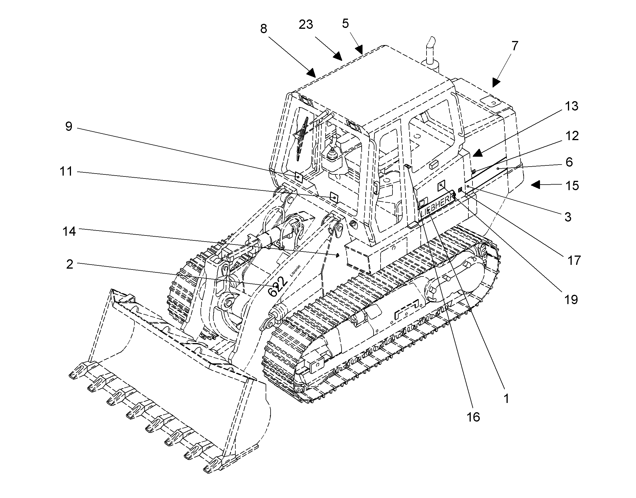 ТАБЛИЧКА ЧИСЛА ОБОРОТОВ DREHZAHL 752 70mmX40mm 9798622 LIEBHERR